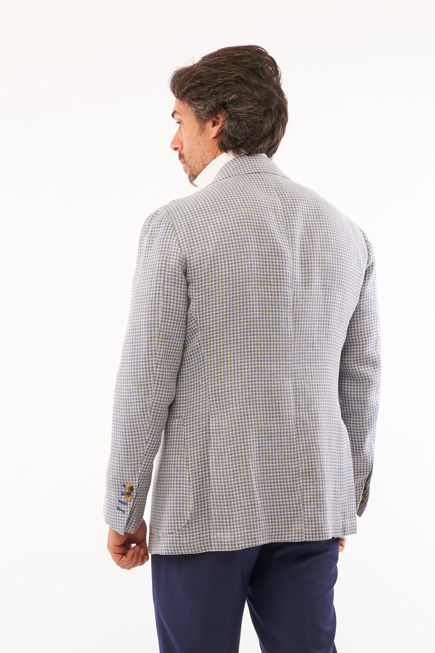 Houndstooth Jacket - Light Blue