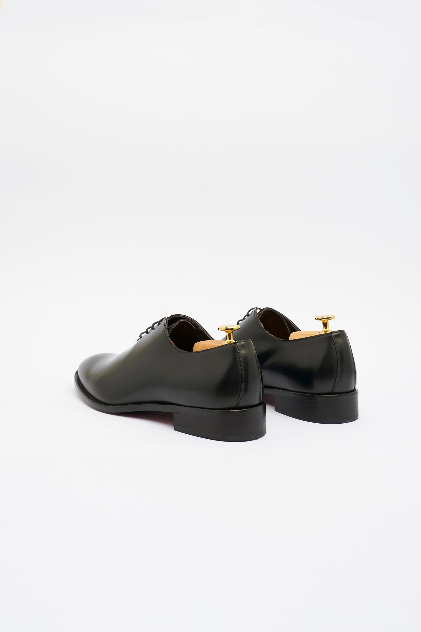 Derby Stringata Liscia in Pelle Nera