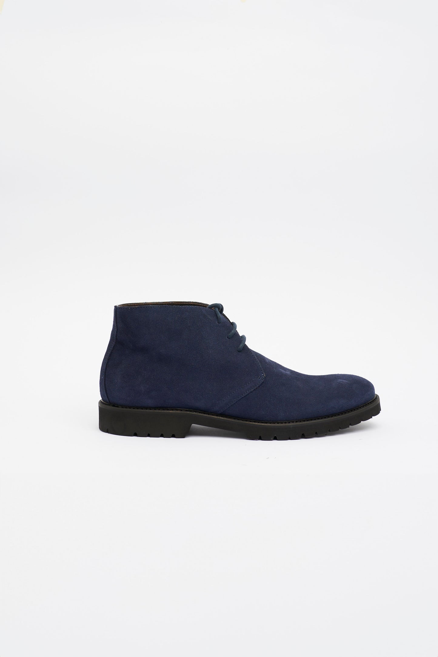 Blue Suede Ankle Boot