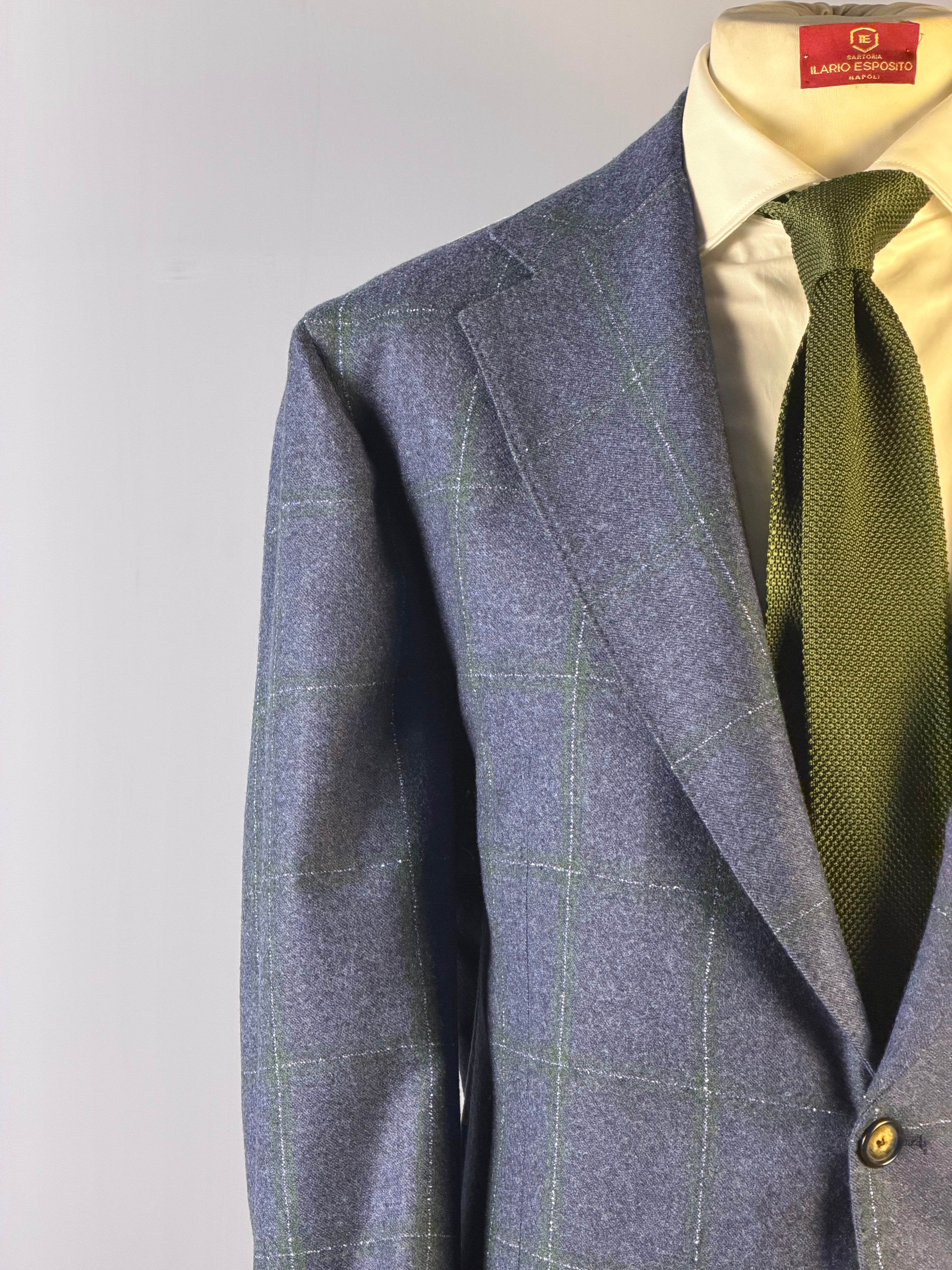 Giacca a Quadri-Blu e Verde