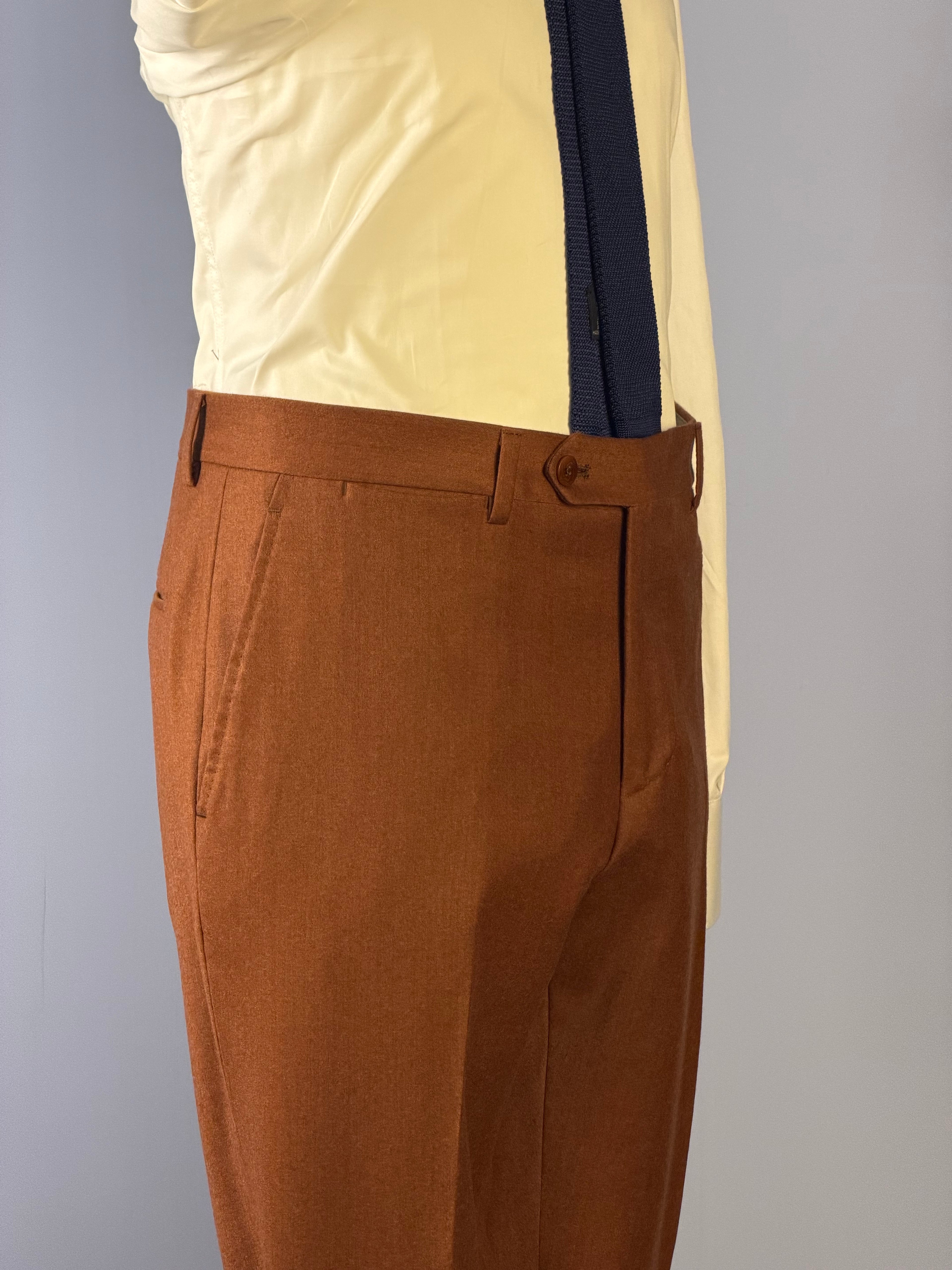 Pantaloni in Flanella-Ruggine