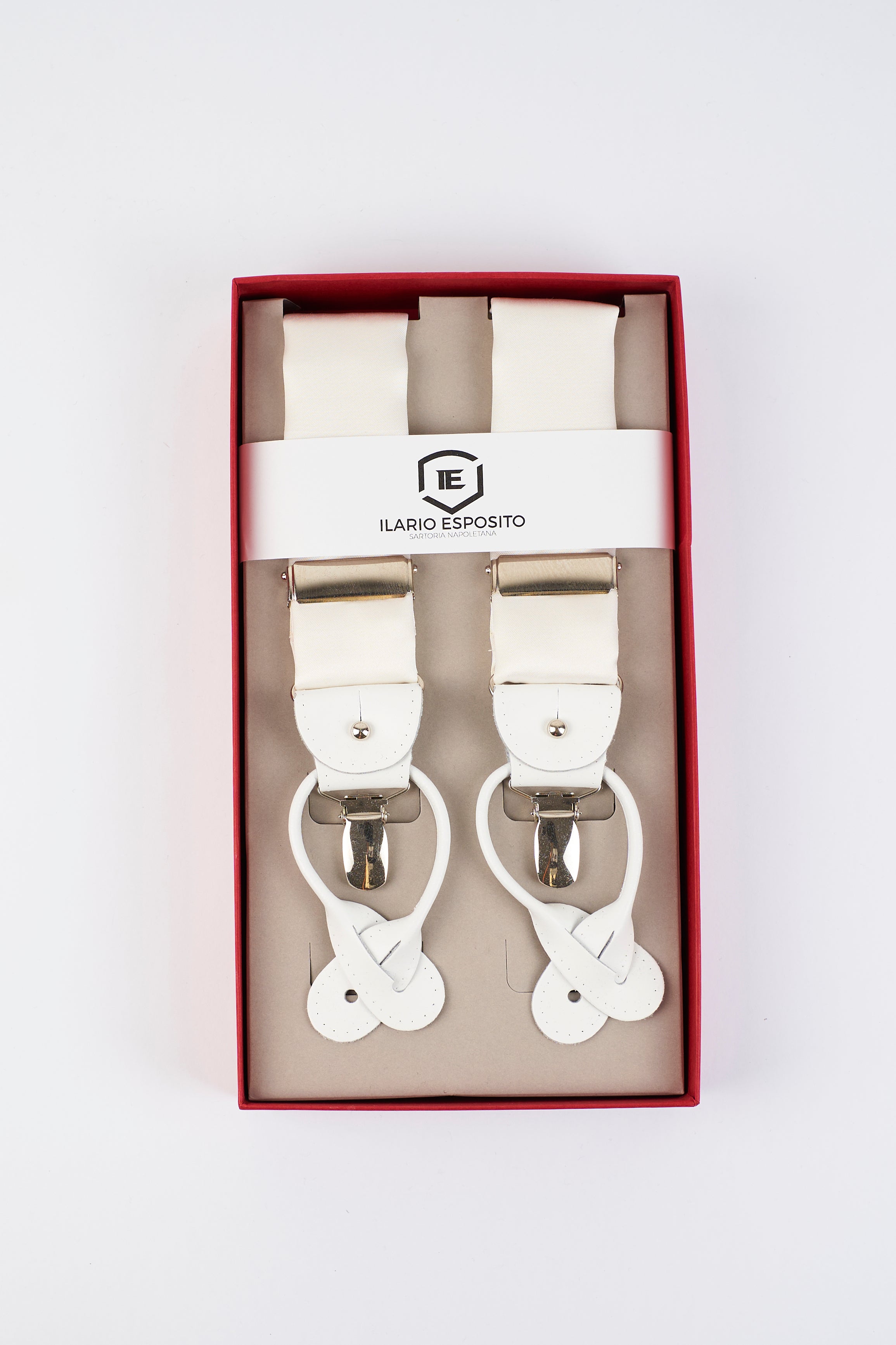 Bretelle In Seta - Bianco