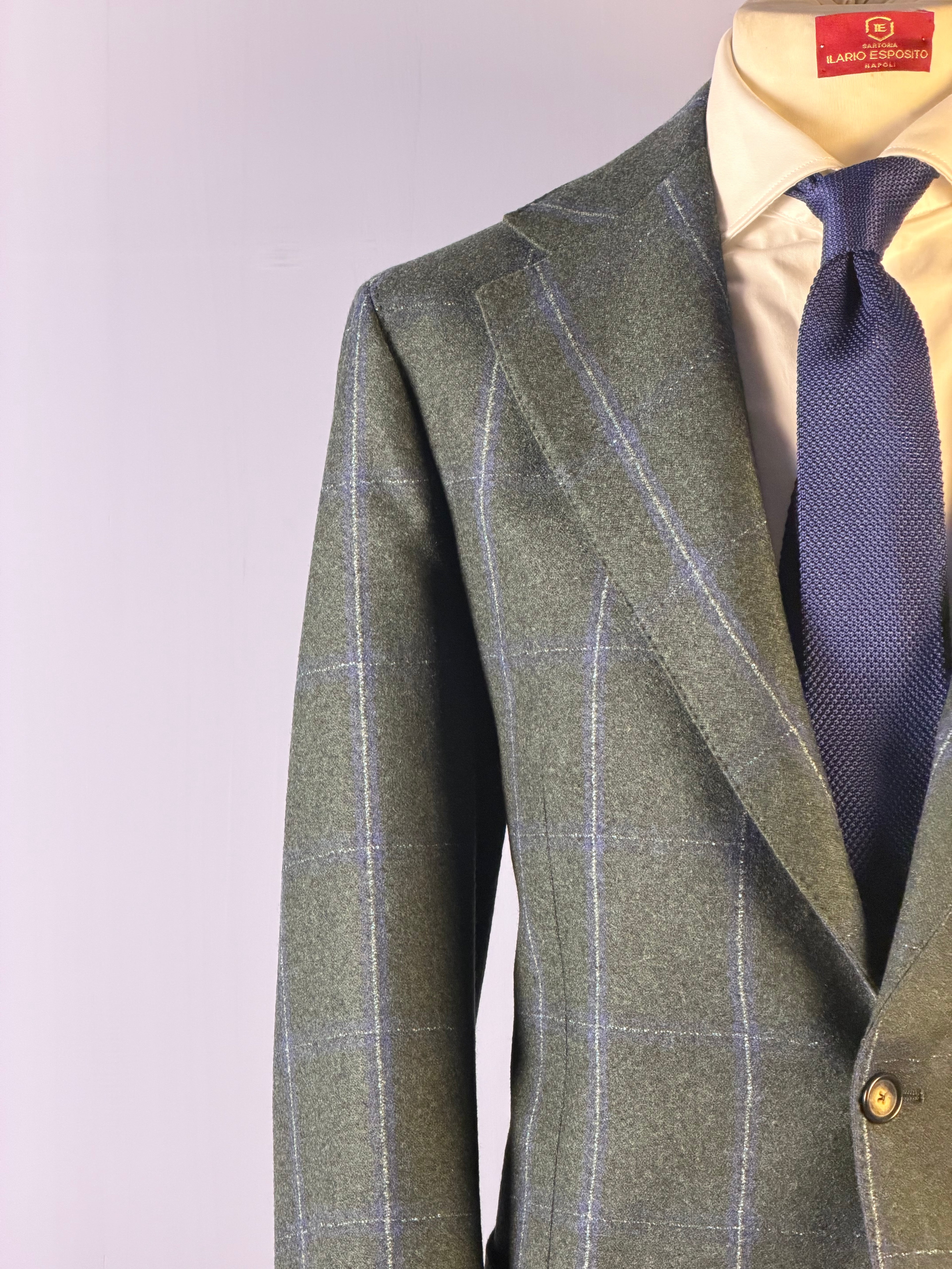 Giacca a Quadri-Verde e Blu