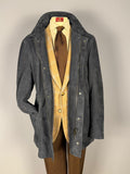 Field Jacket in Camoscio-Blu