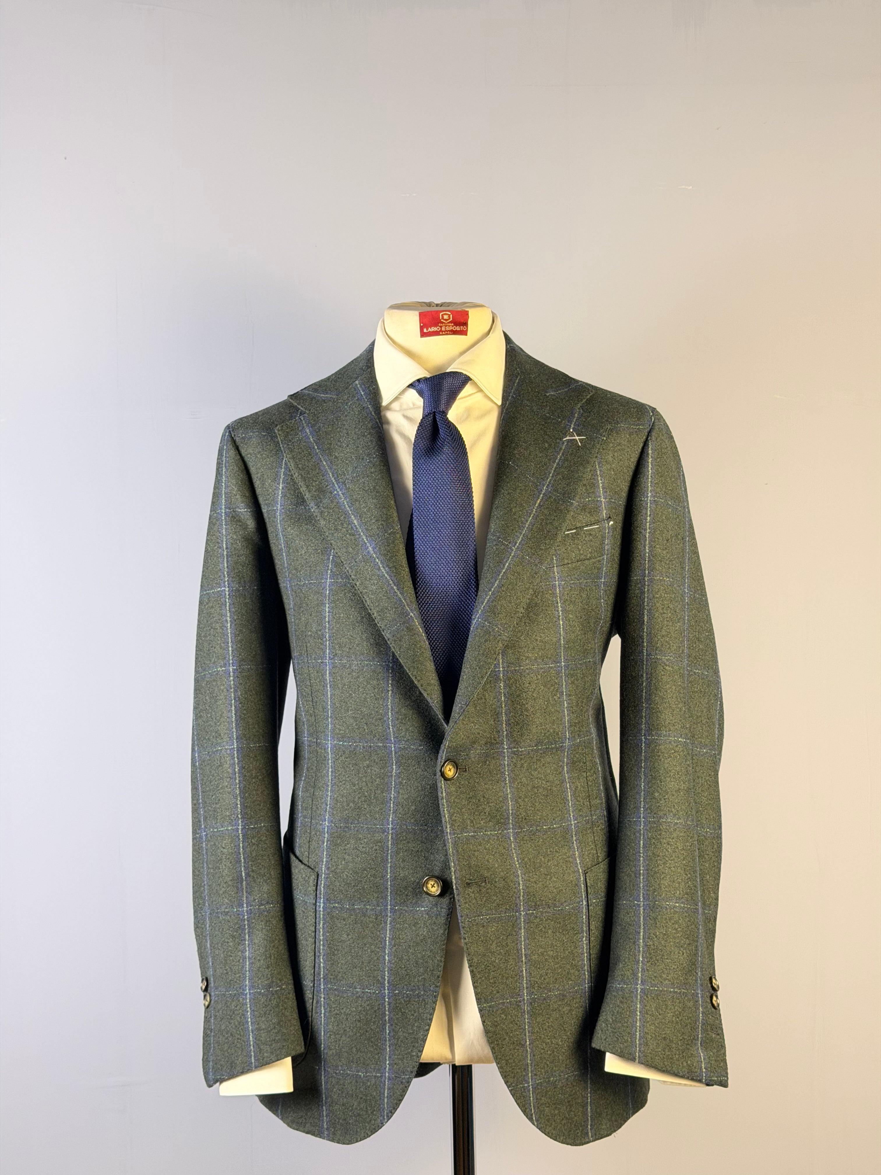 Giacca a Quadri-Verde e Blu