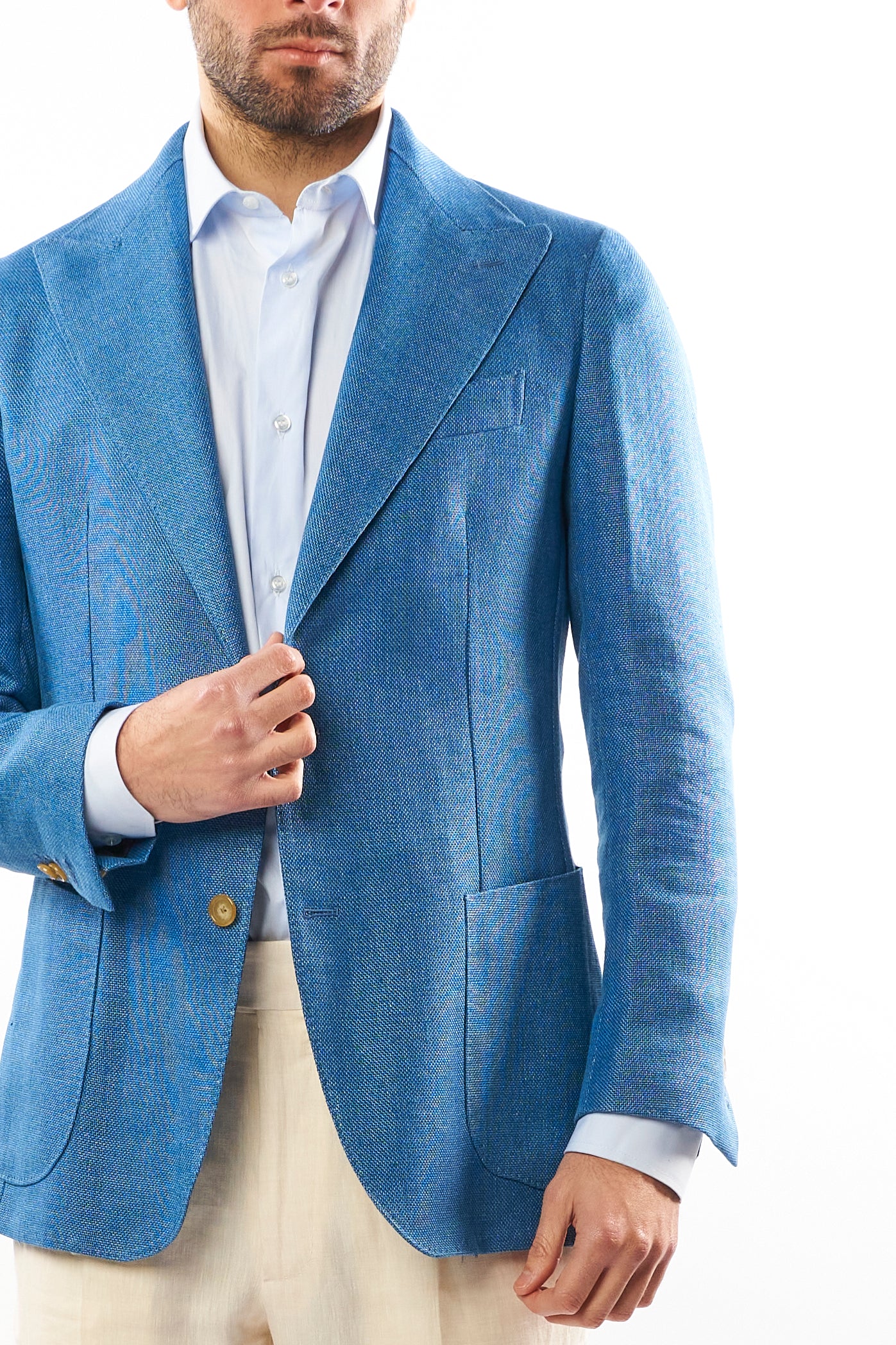 Giacca Nisida in Lino – Azzurra