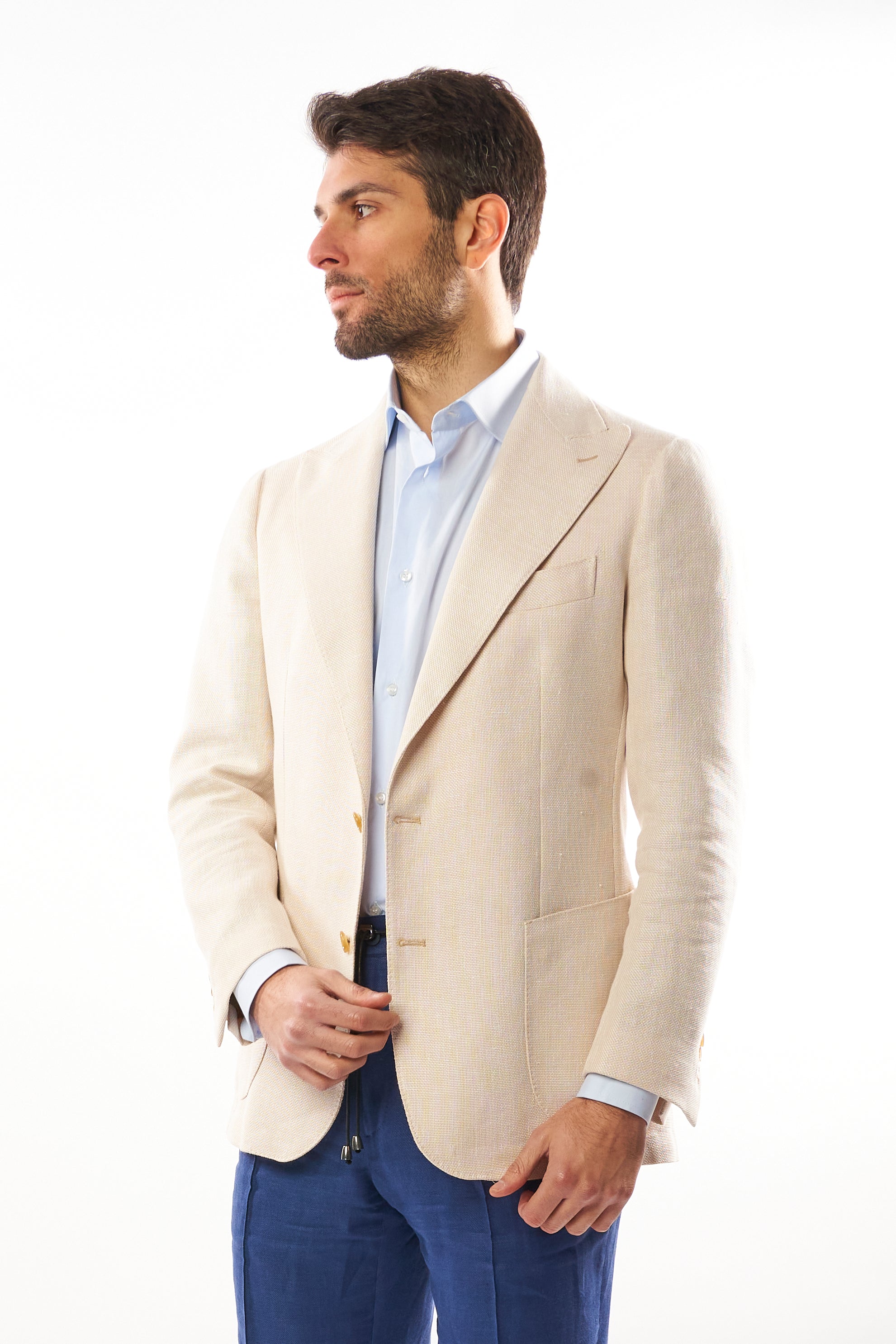 Giacca Nisida in Lino – Bianco Avorio