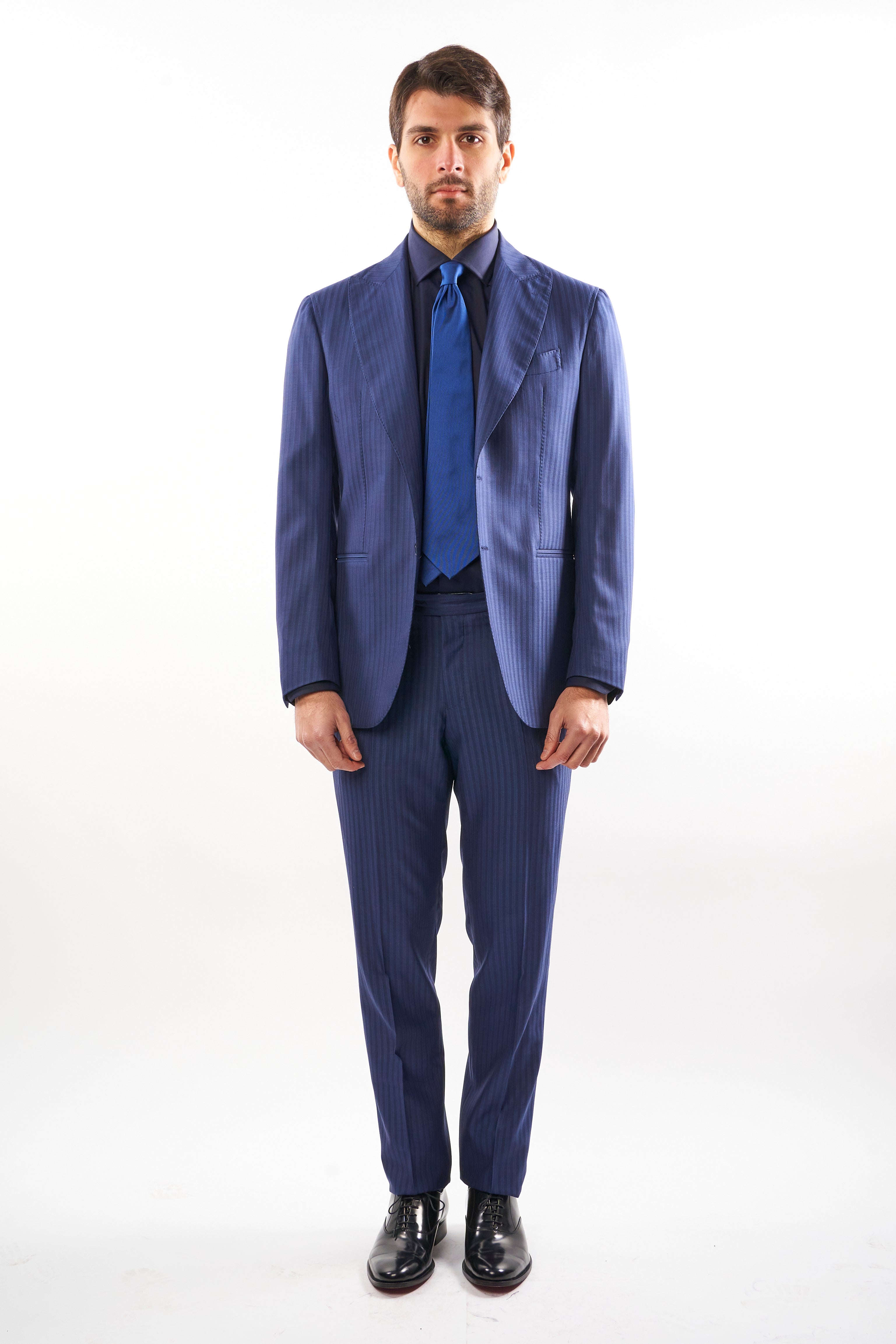 Abito Amalfi Tasmania Spigato - Bicolore Blu