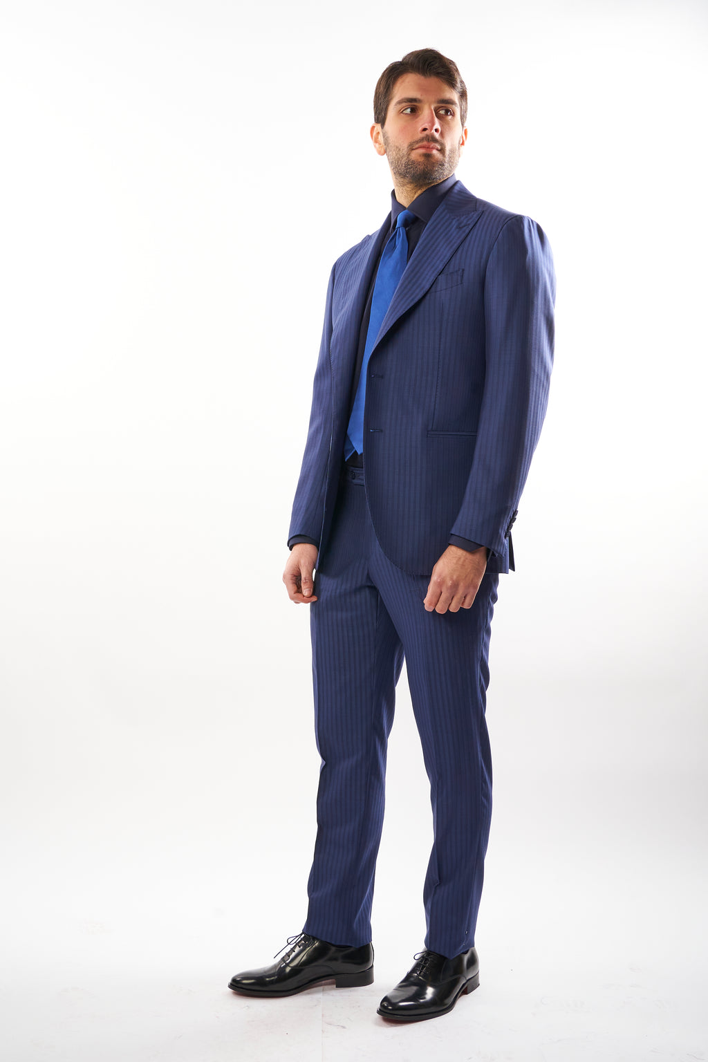 Abito Amalfi Tasmania Spigato - Bicolore Blu