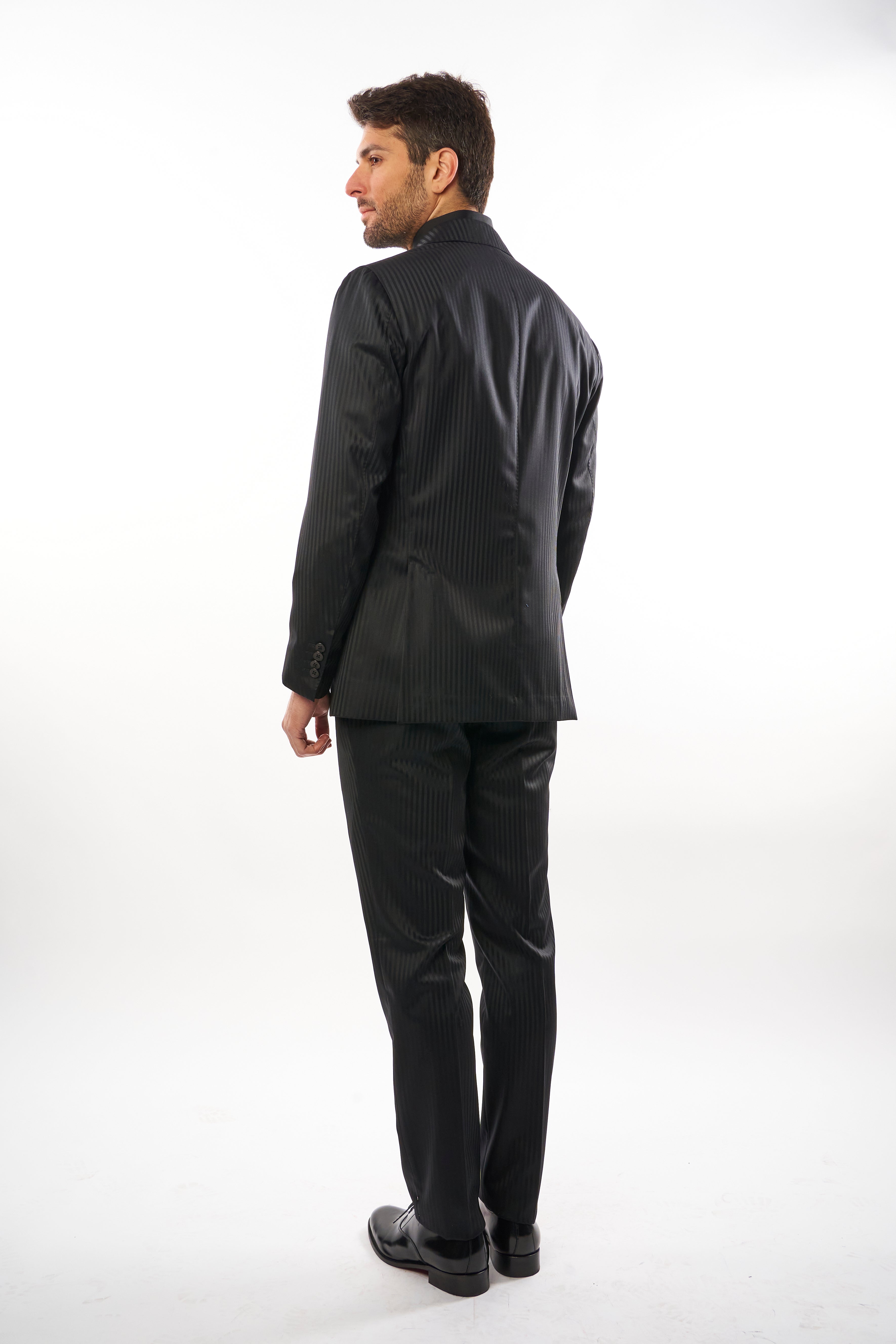 Abito Amalfi Tasmania Spigato - Nero su Nero