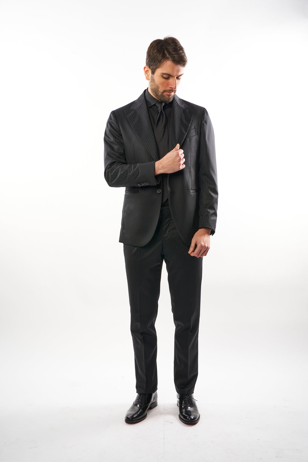 Abito Amalfi Tasmania Spigato - Nero su Nero