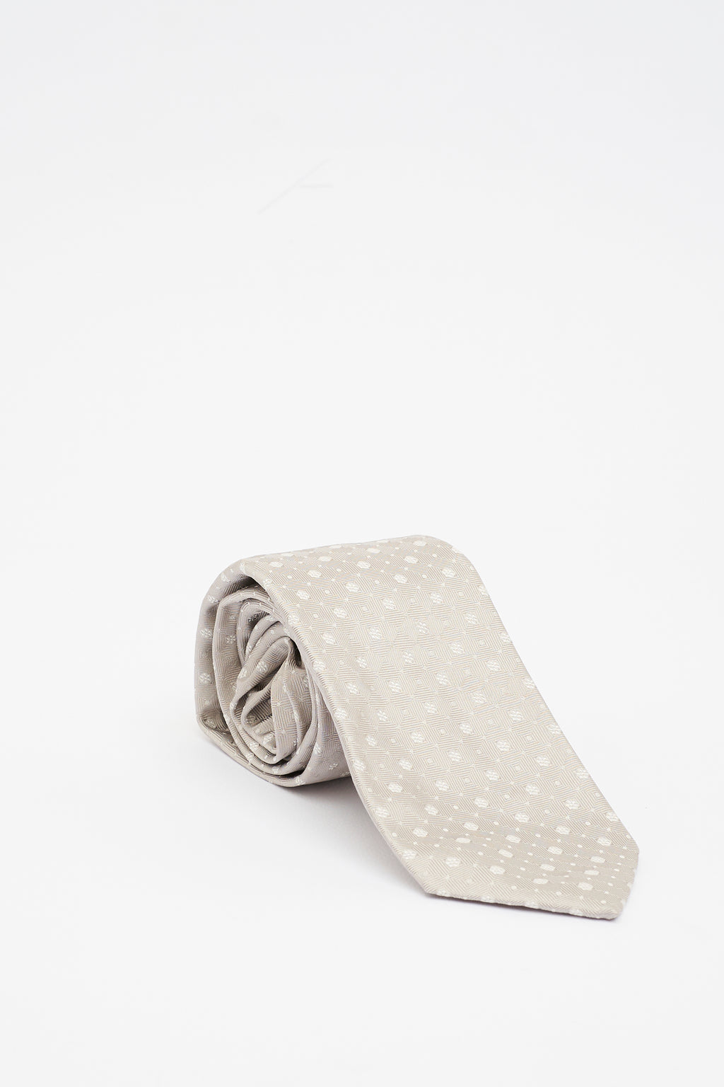 Cravatta in Seta Beije con Motivo