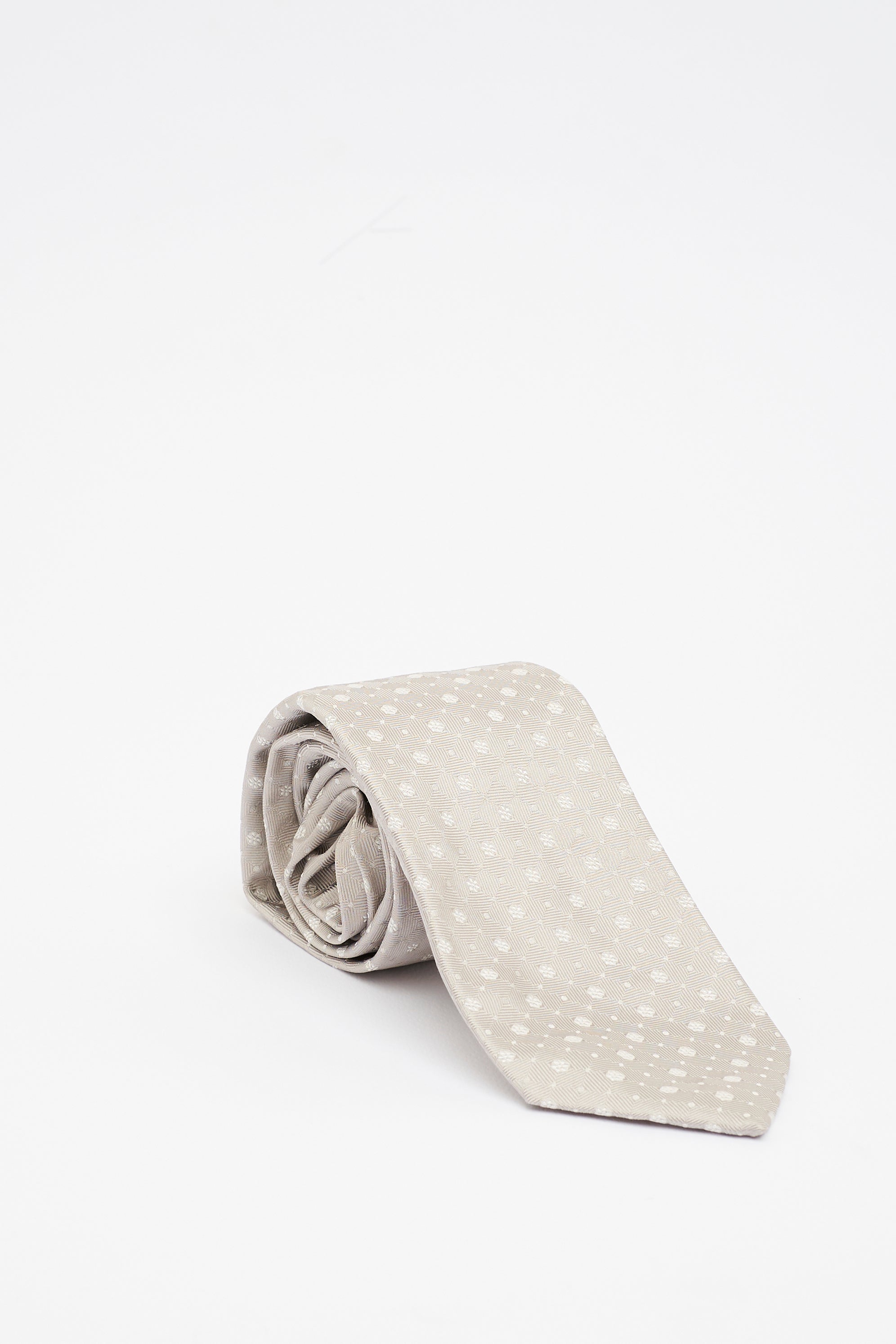 Cravatta in Seta Beije con Motivo