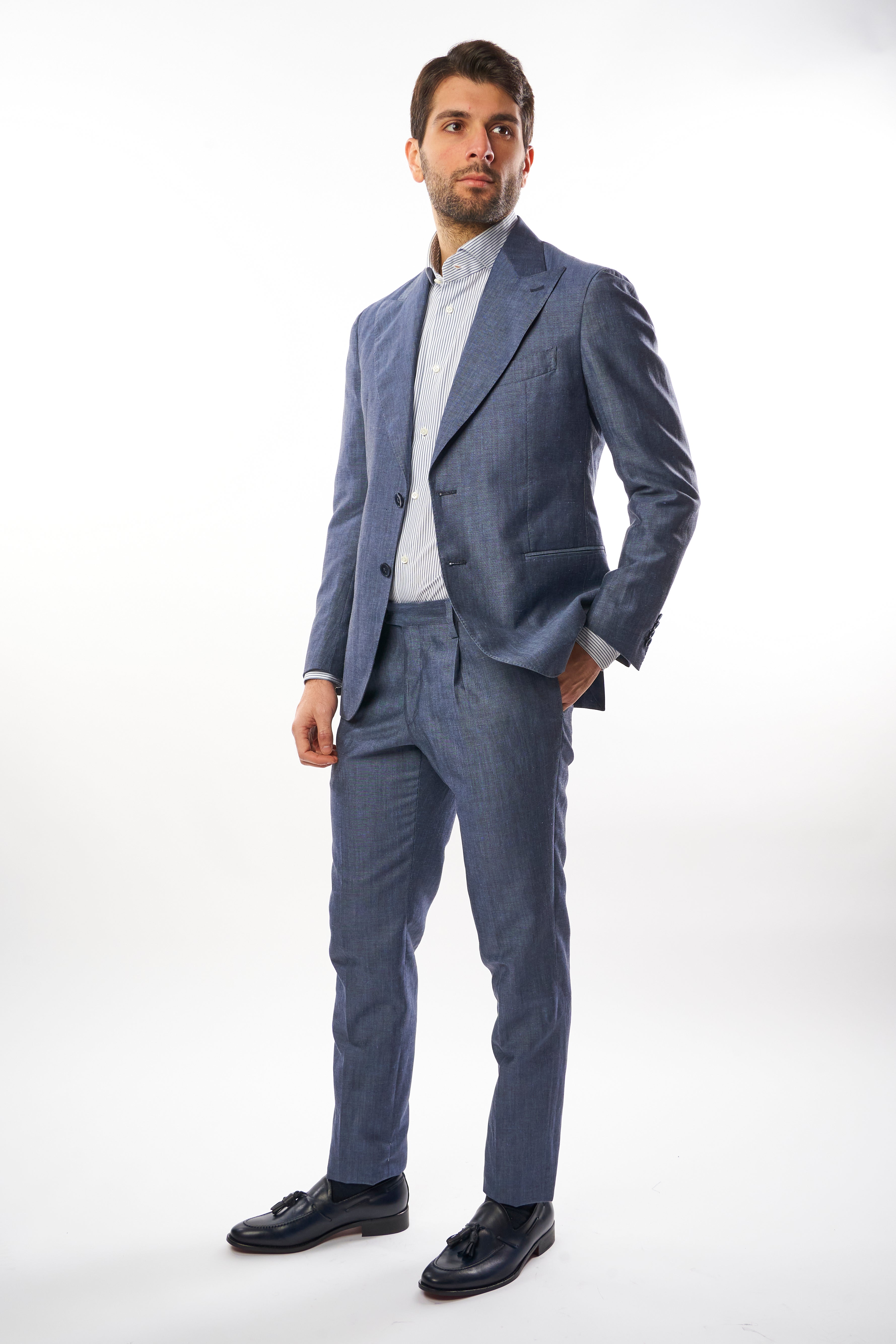 Abito Amalfi in Lino - Denim