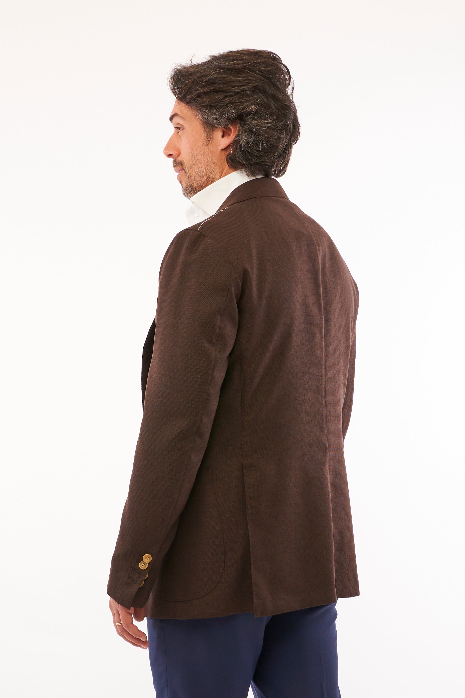 Giacca Procida in Hopsack - Testa di Moro