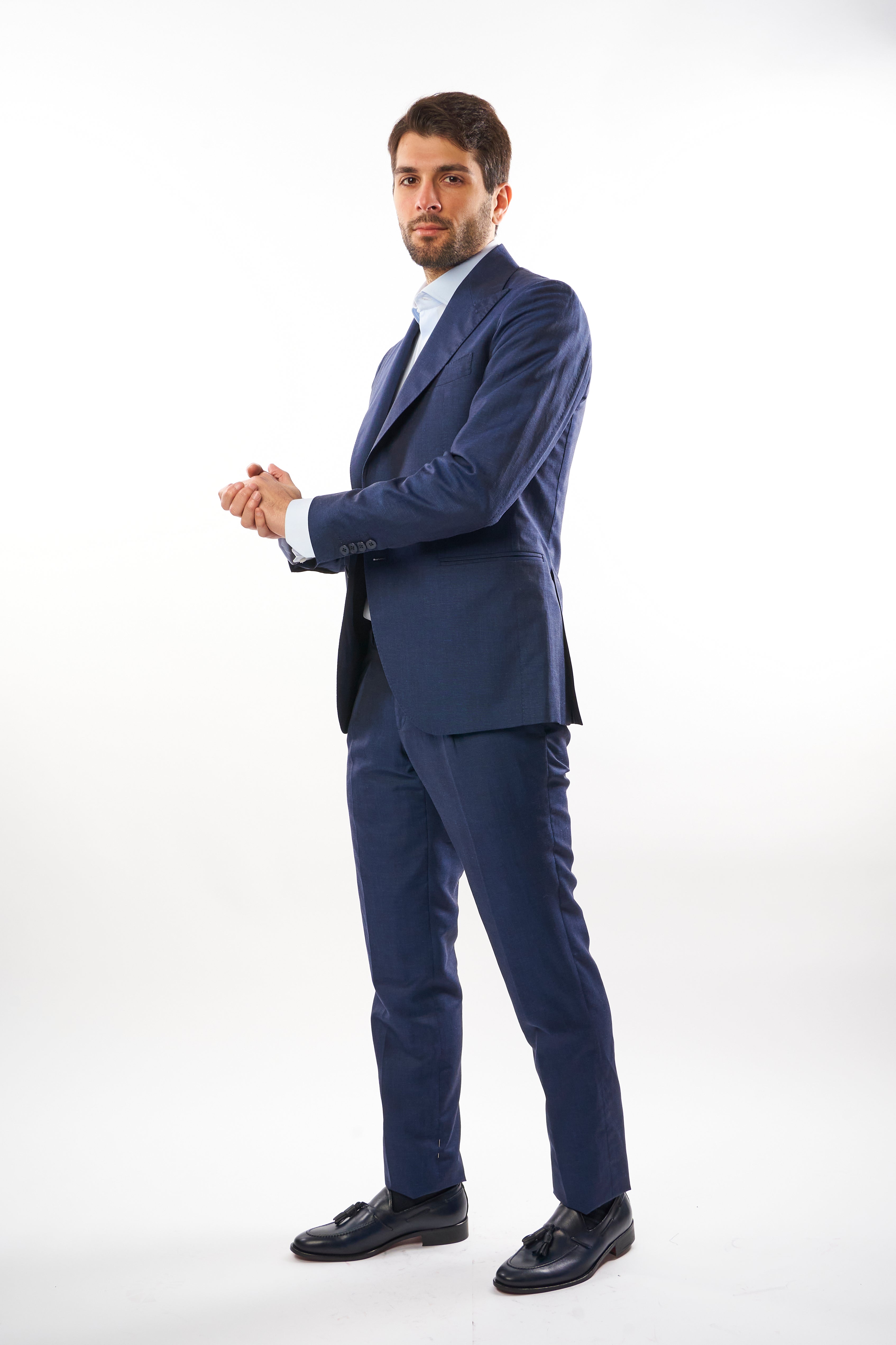 Abito Amalfi in Lino - Blu