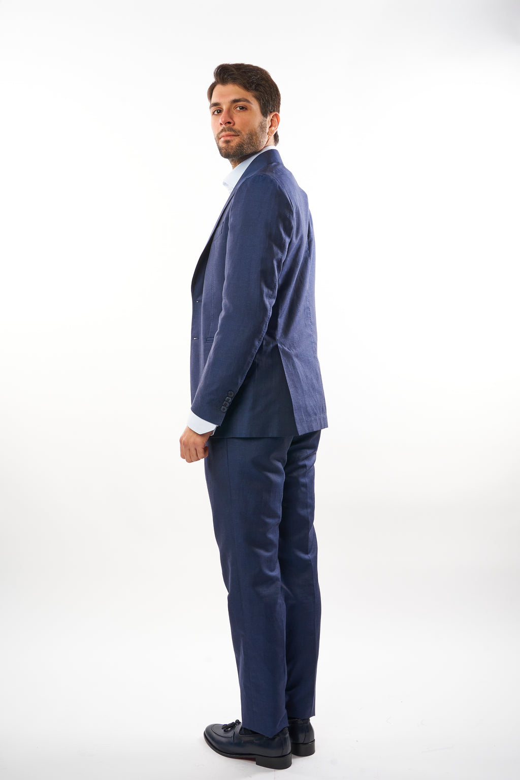 Abito Amalfi in Lino - Blu