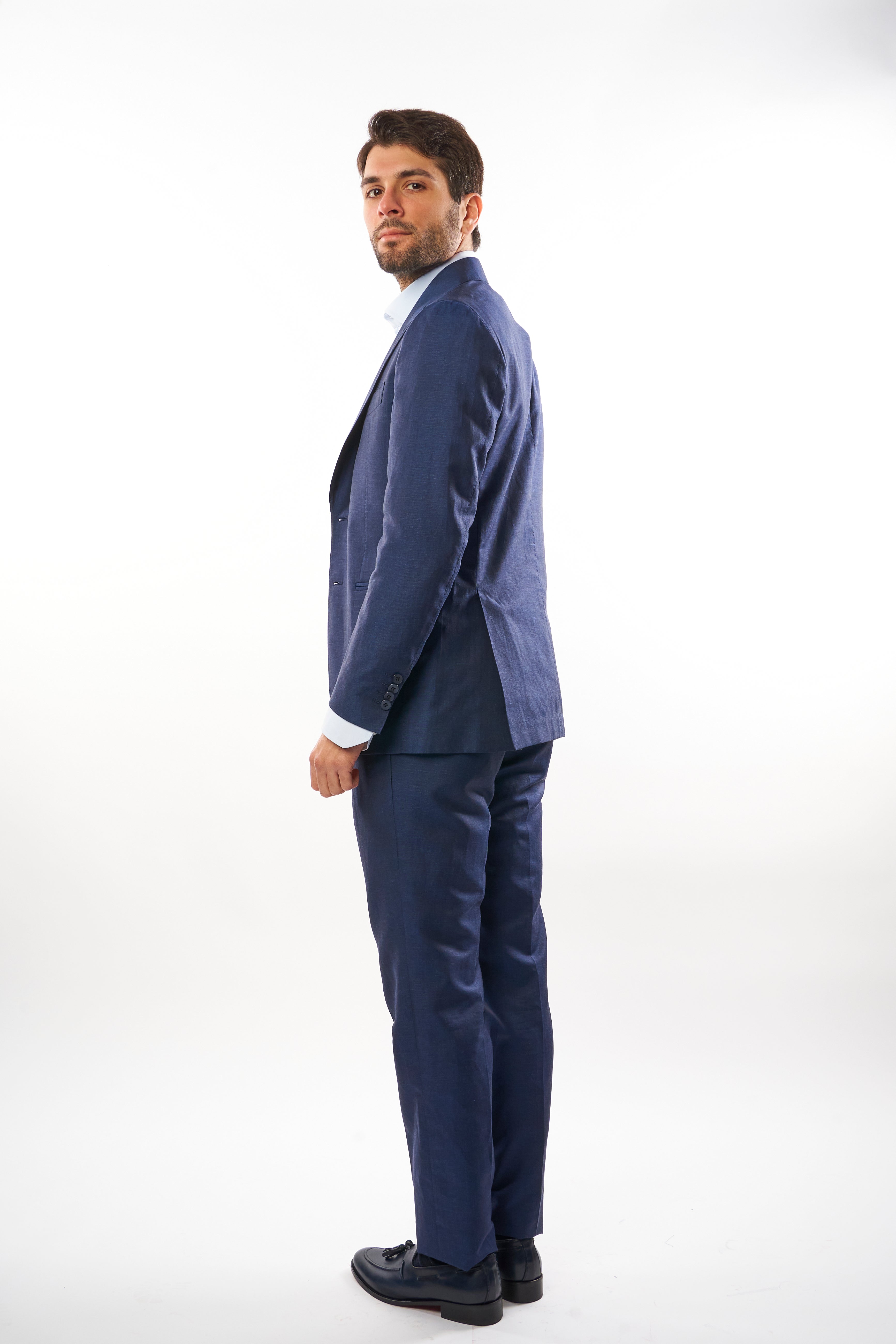 Abito Amalfi in Lino - Blu