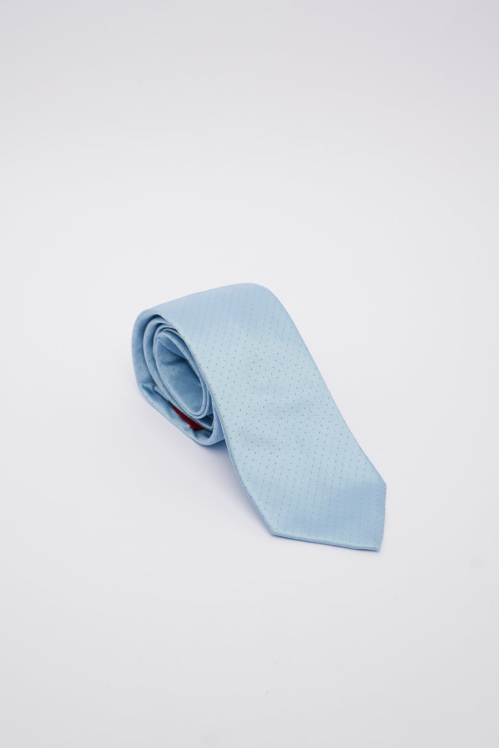 Cravatta in Seta Celestina con Impunture