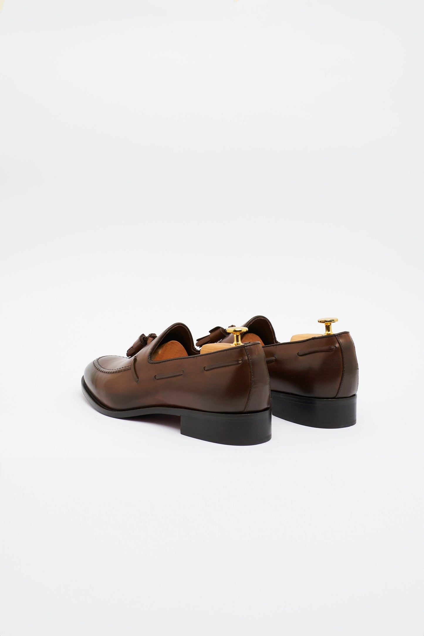 Mocassino in Pelle Marrone con Nappine