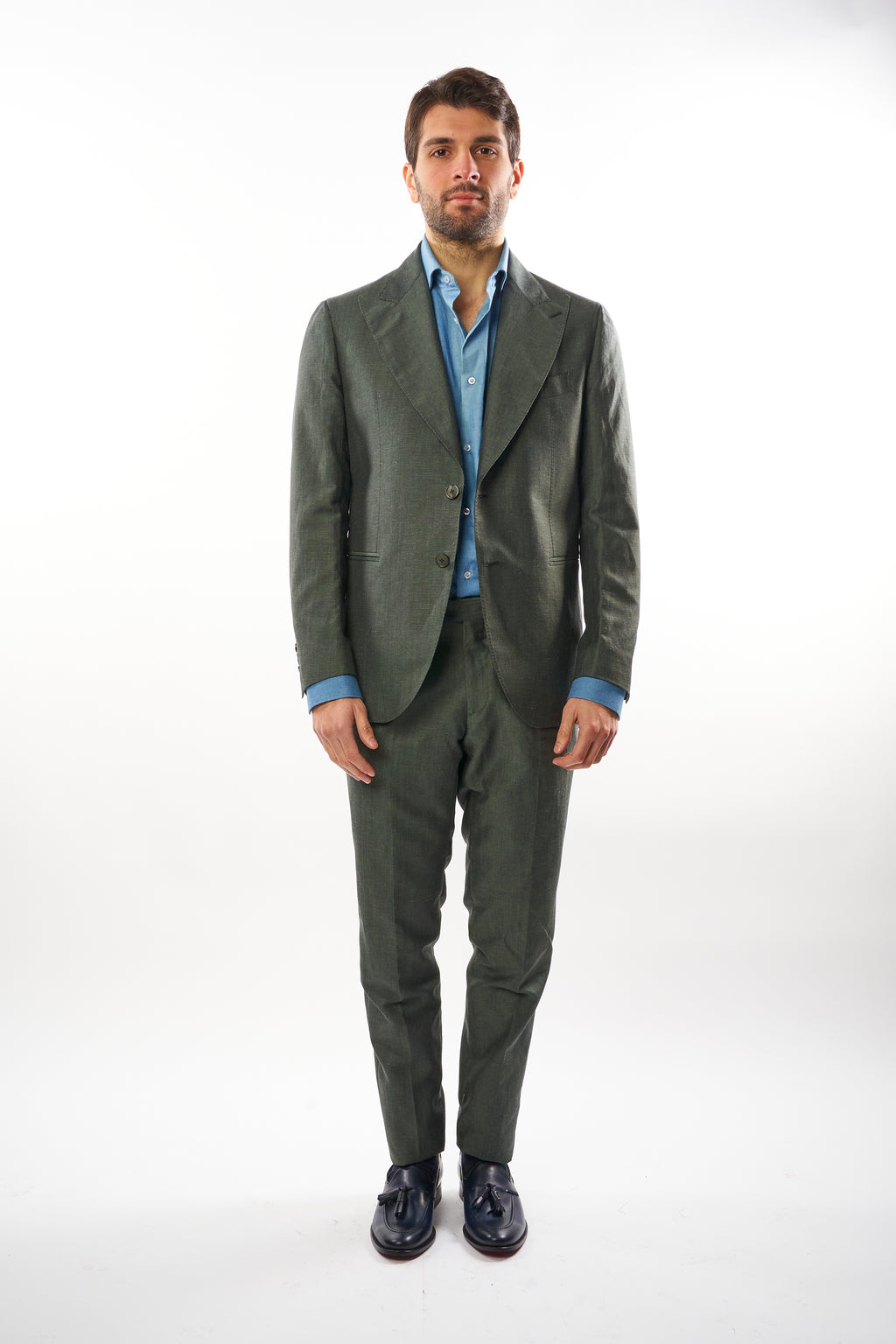 Abito Amalfi in Lino - Verde Oliva