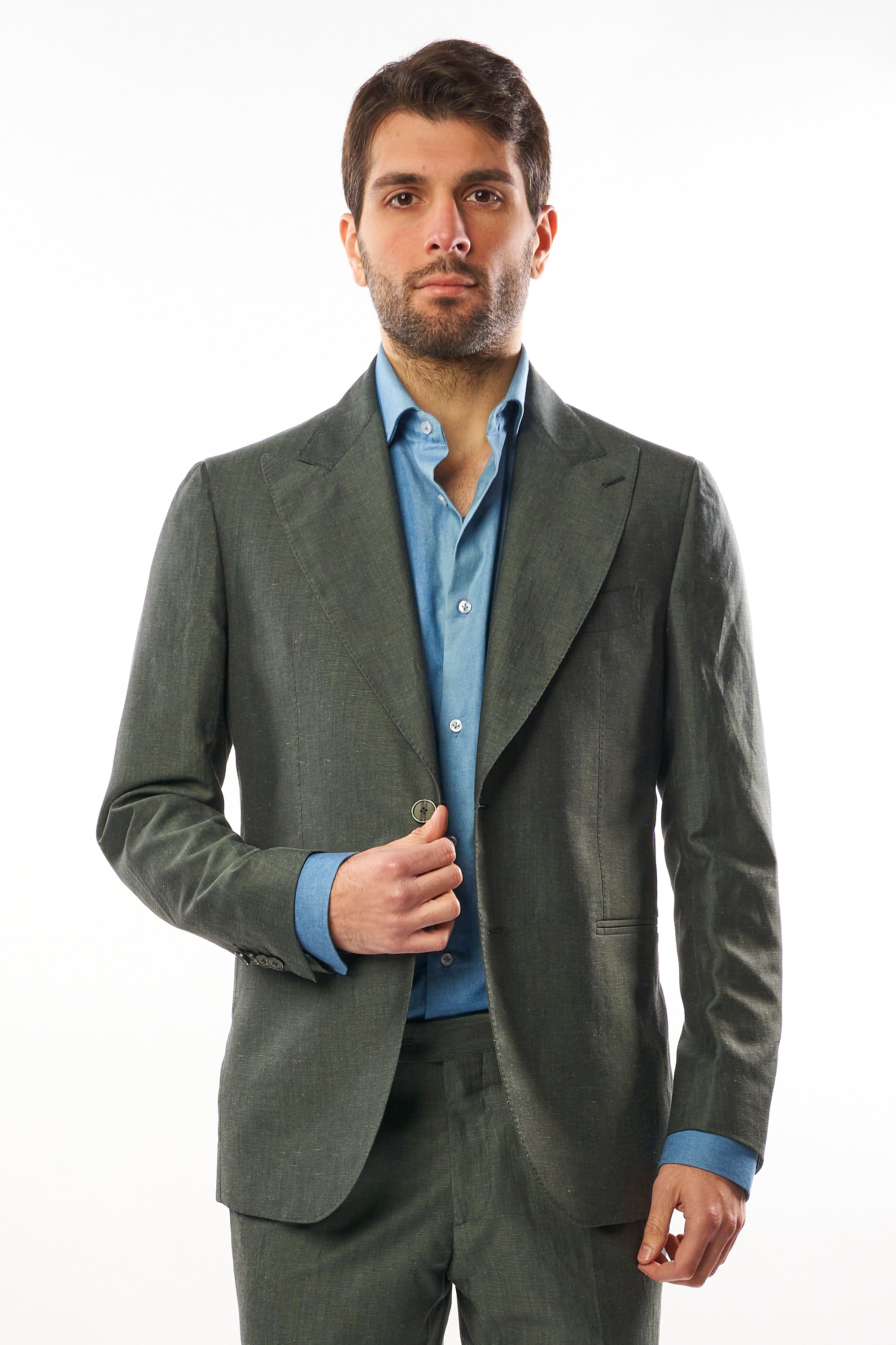 Abito Amalfi in Lino - Verde Oliva