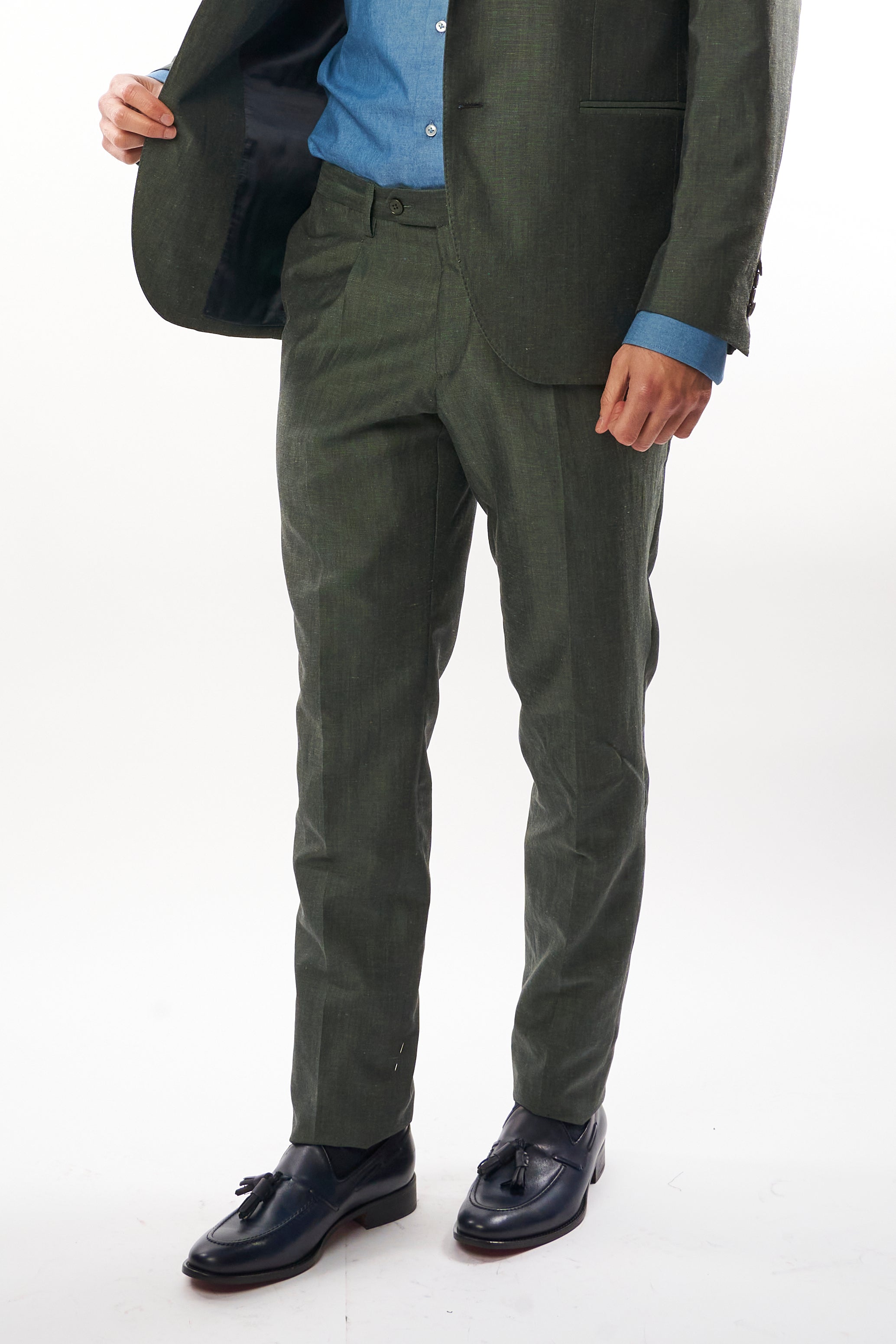 Abito Amalfi in Lino - Verde Oliva