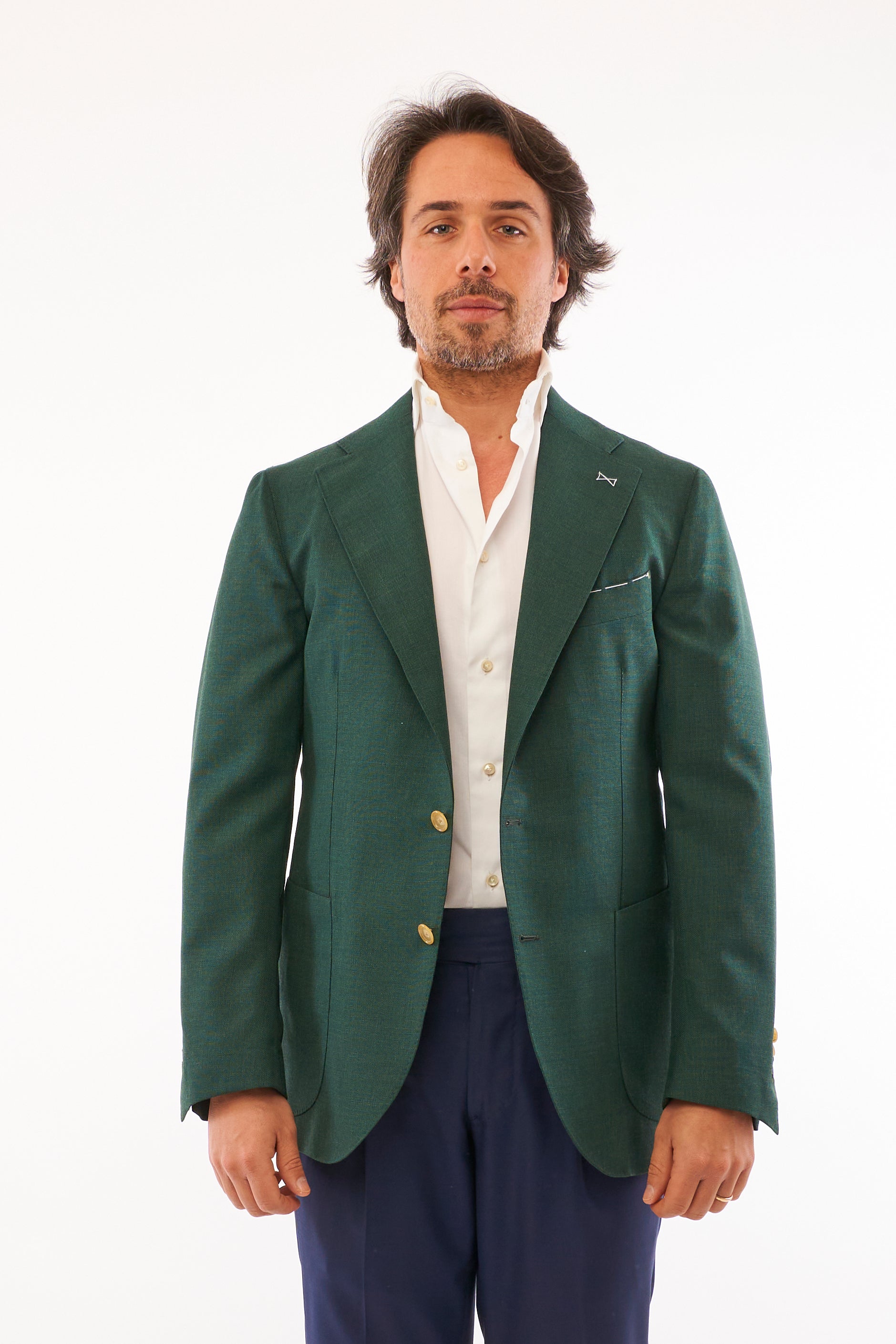 Giacca Procida in Hopsack - Verde