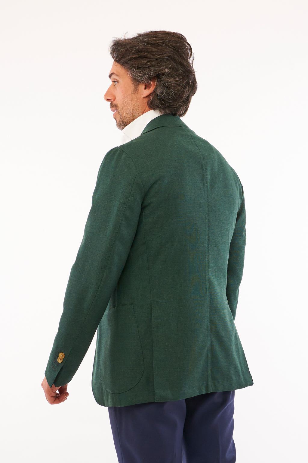Giacca Procida in Hopsack - Verde
