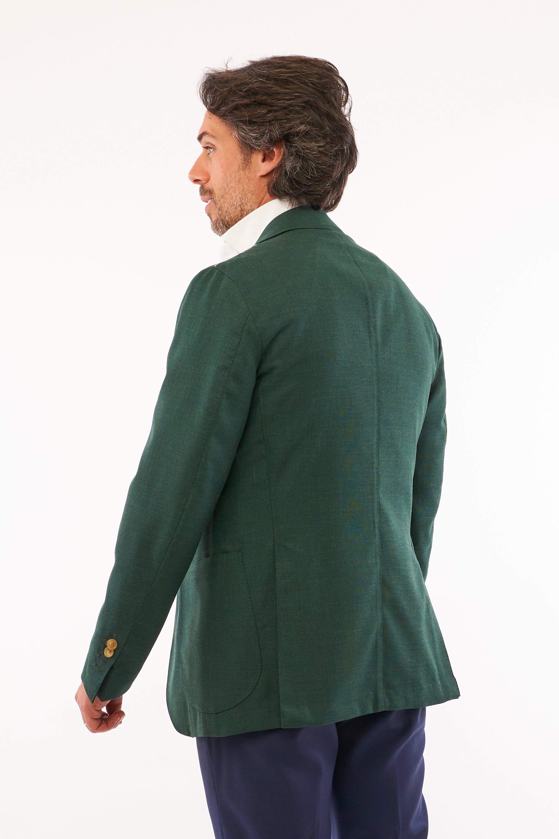 Giacca Procida in Hopsack - Verde