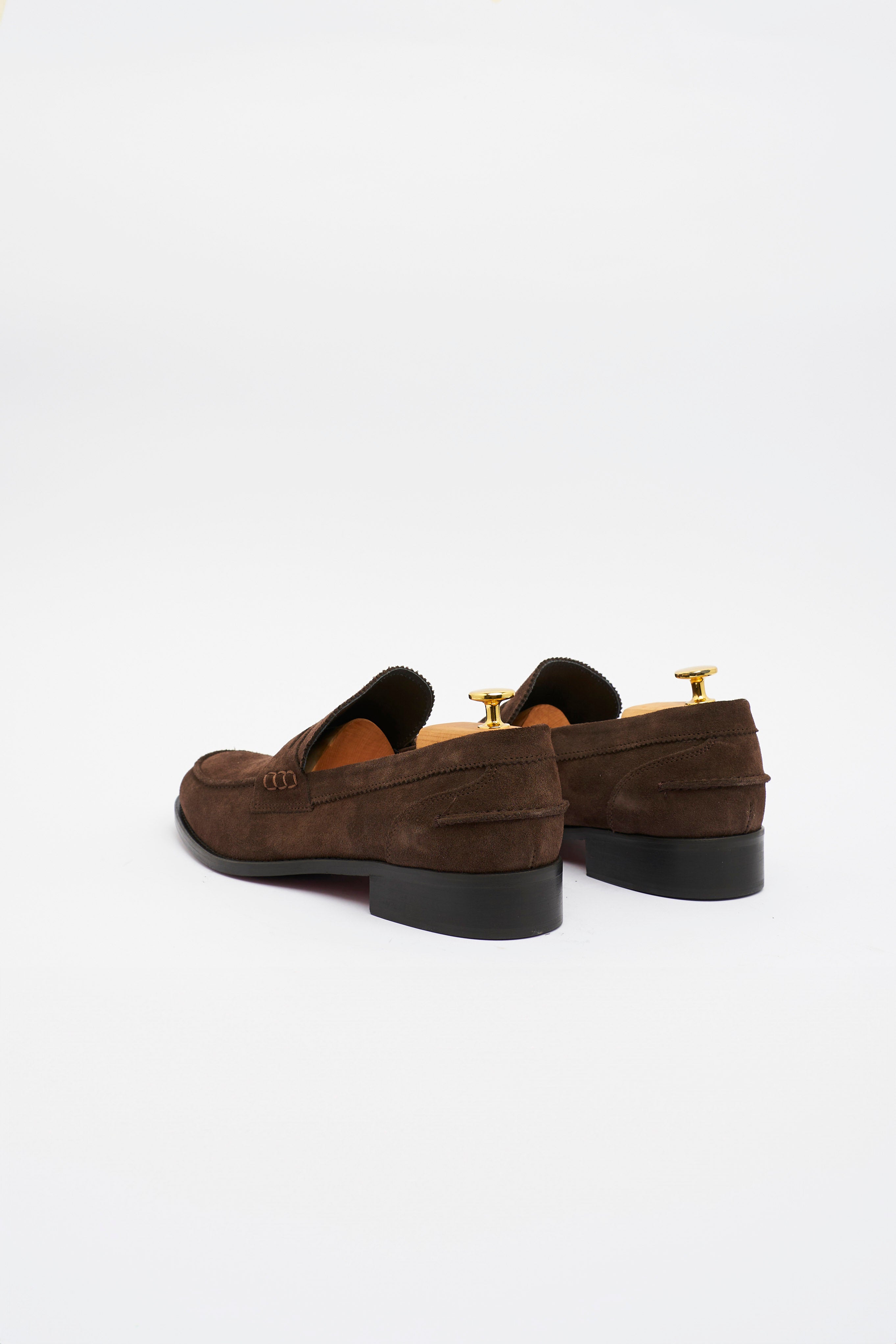 Mocassino Penny Loafer in Camoscio Marrone