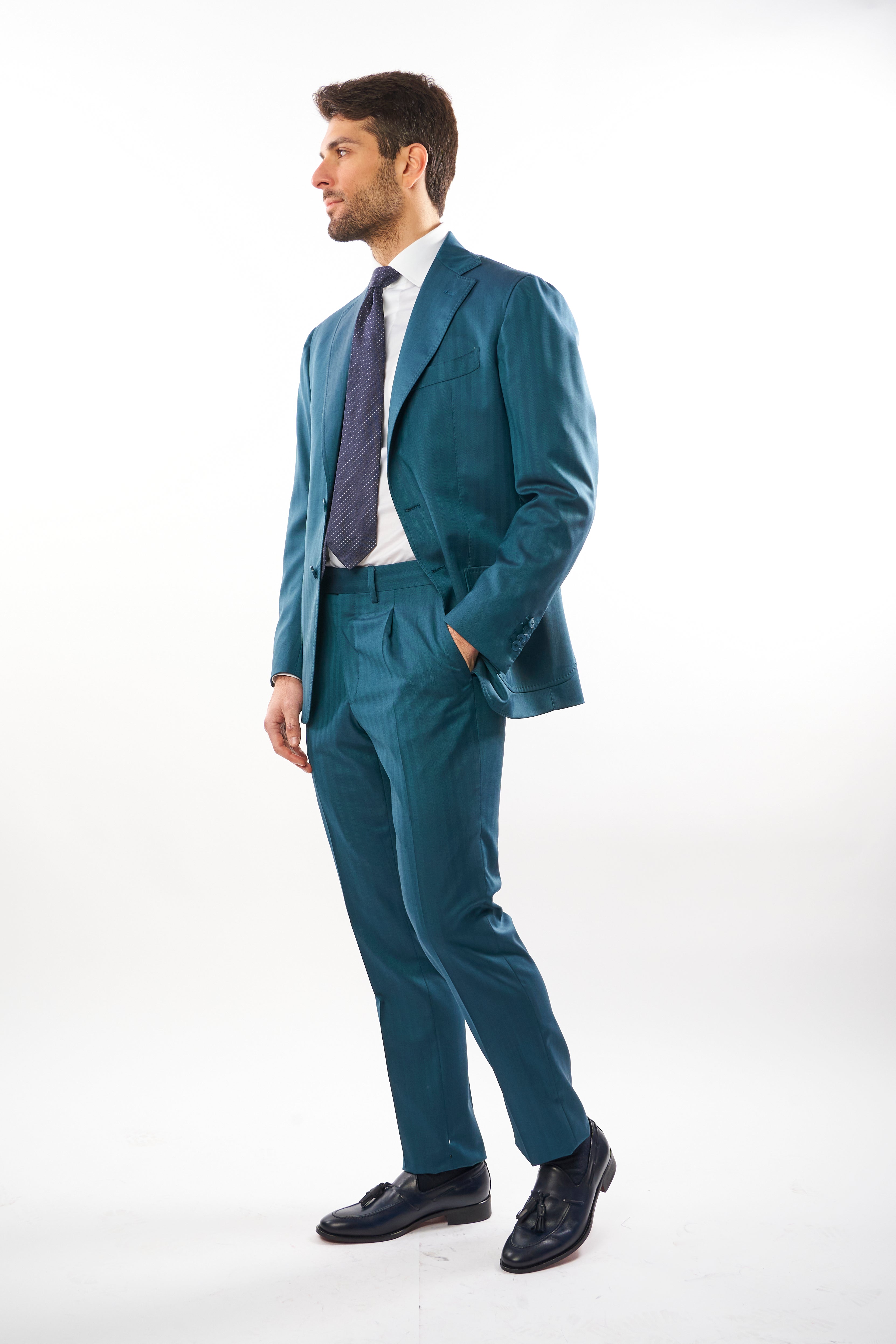 Abito Solaro -  Verde Ottanio su Ottanio