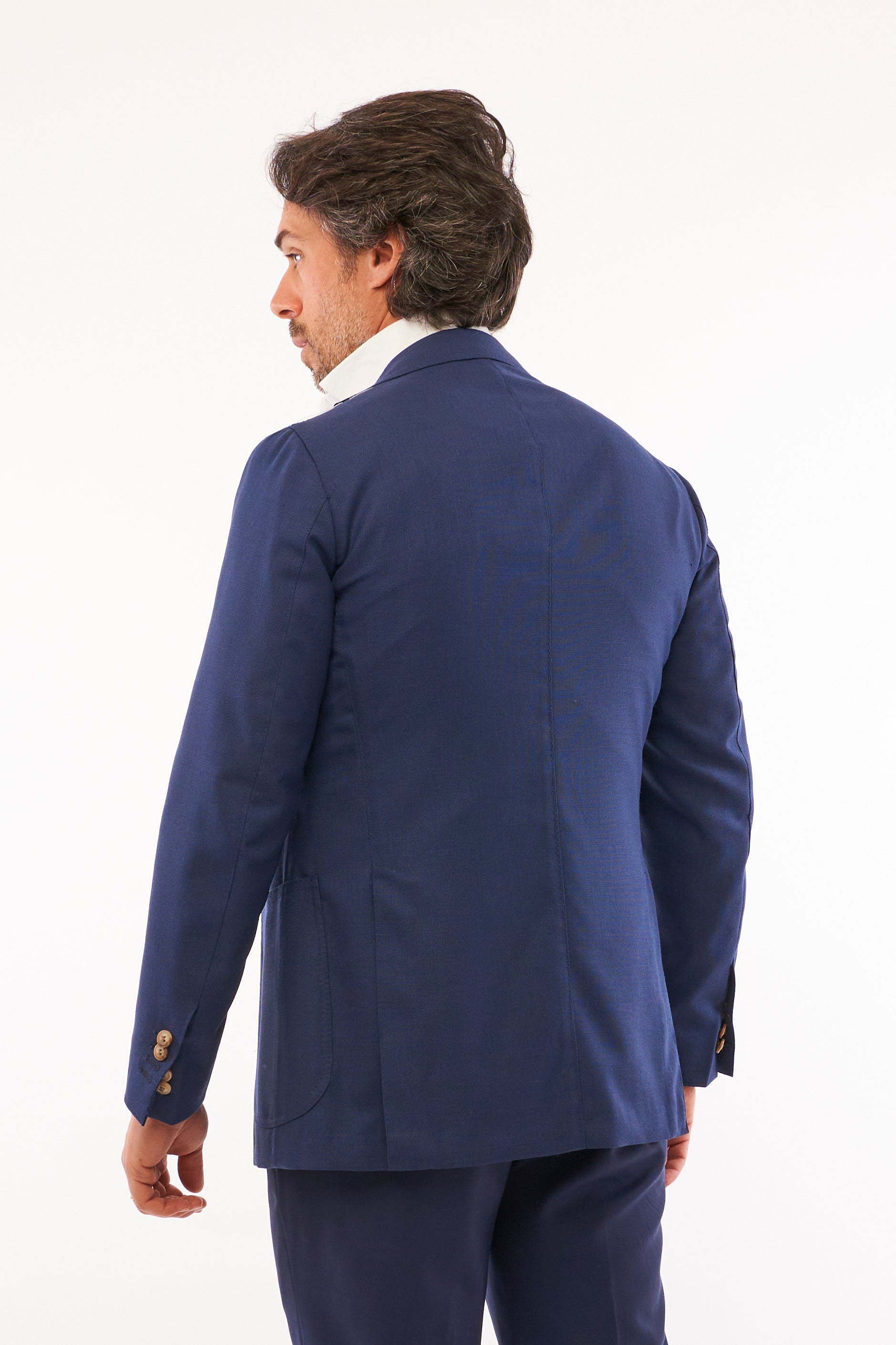 Giacca Procida in Hopsack - Blu Royal