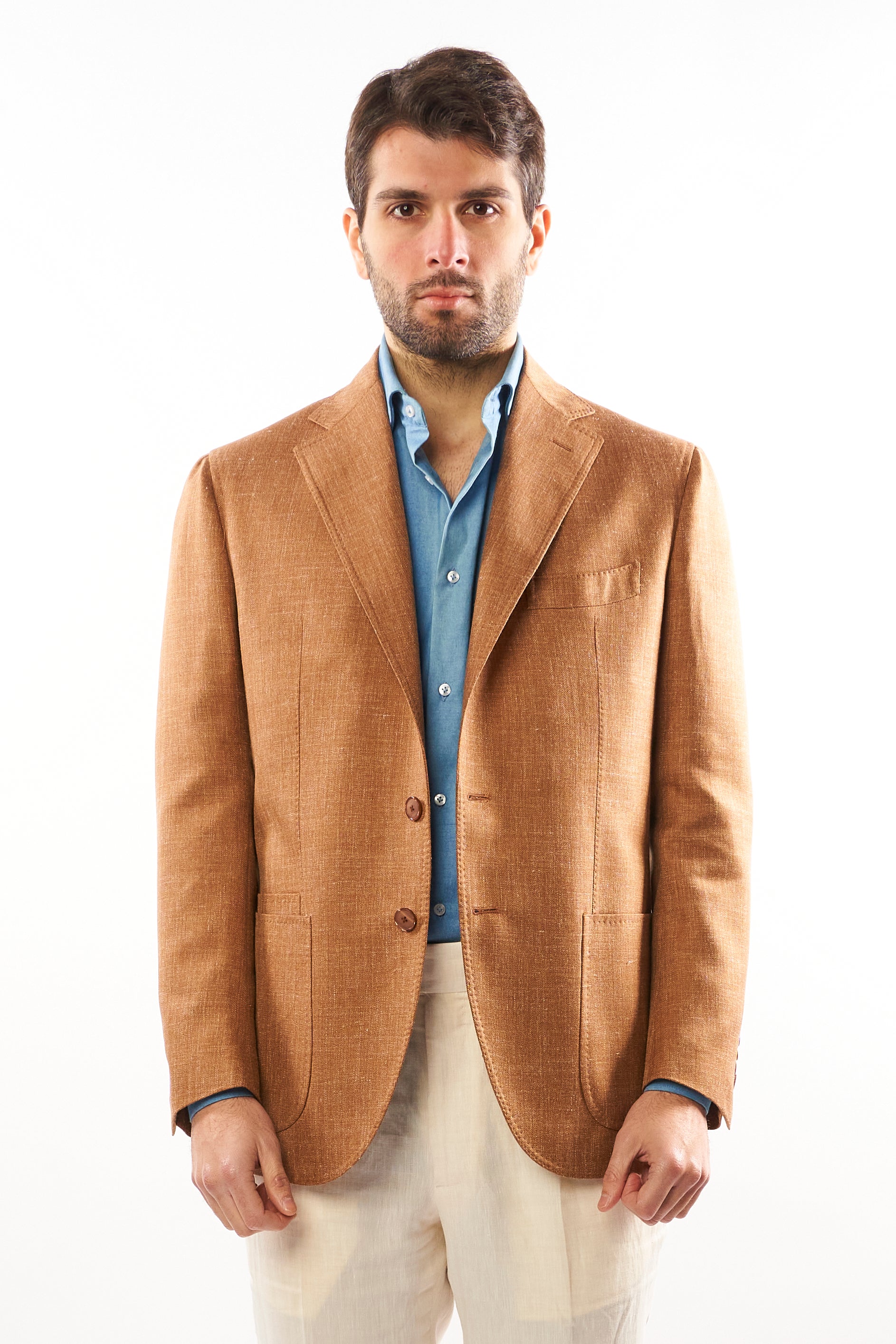 Giacca Nisida in Lino – Senape