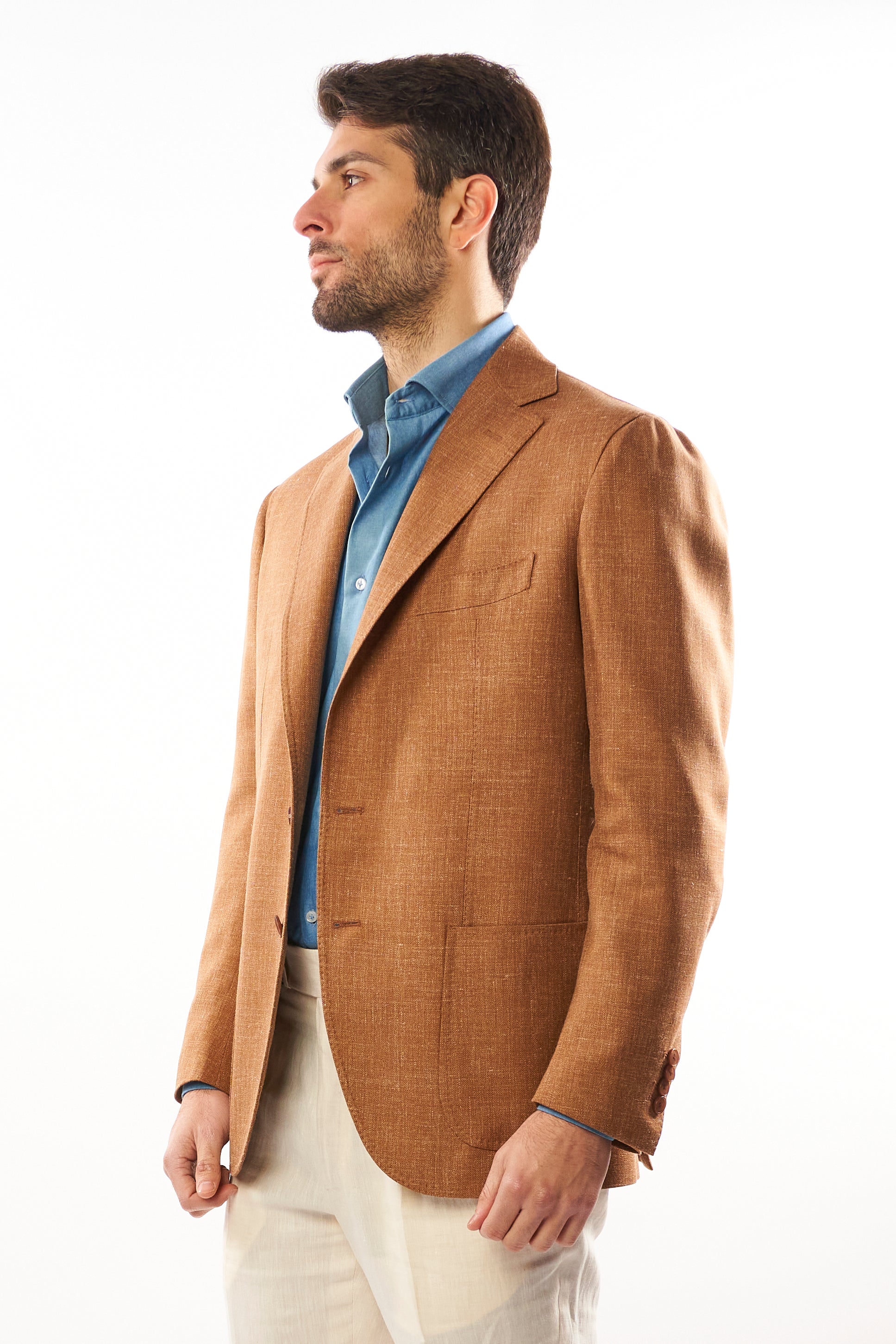 Giacca Nisida in Lino – Senape