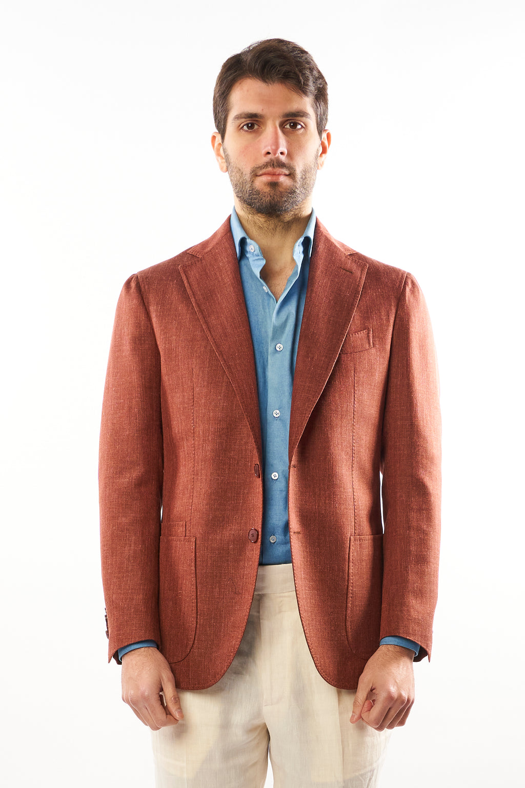 Giacca Nisida in Lino – Ruggine