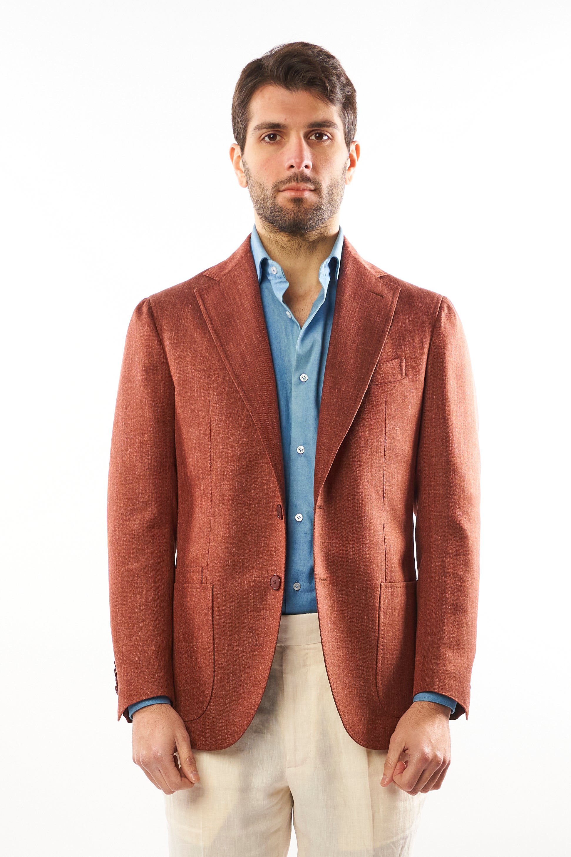 Giacca Nisida in Lino – Ruggine