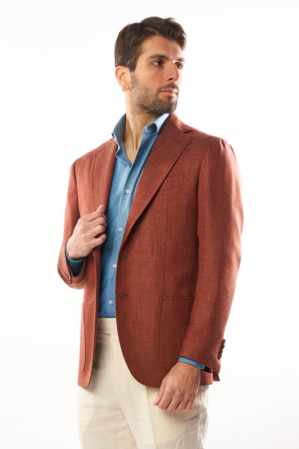Giacca Nisida in Lino – Ruggine
