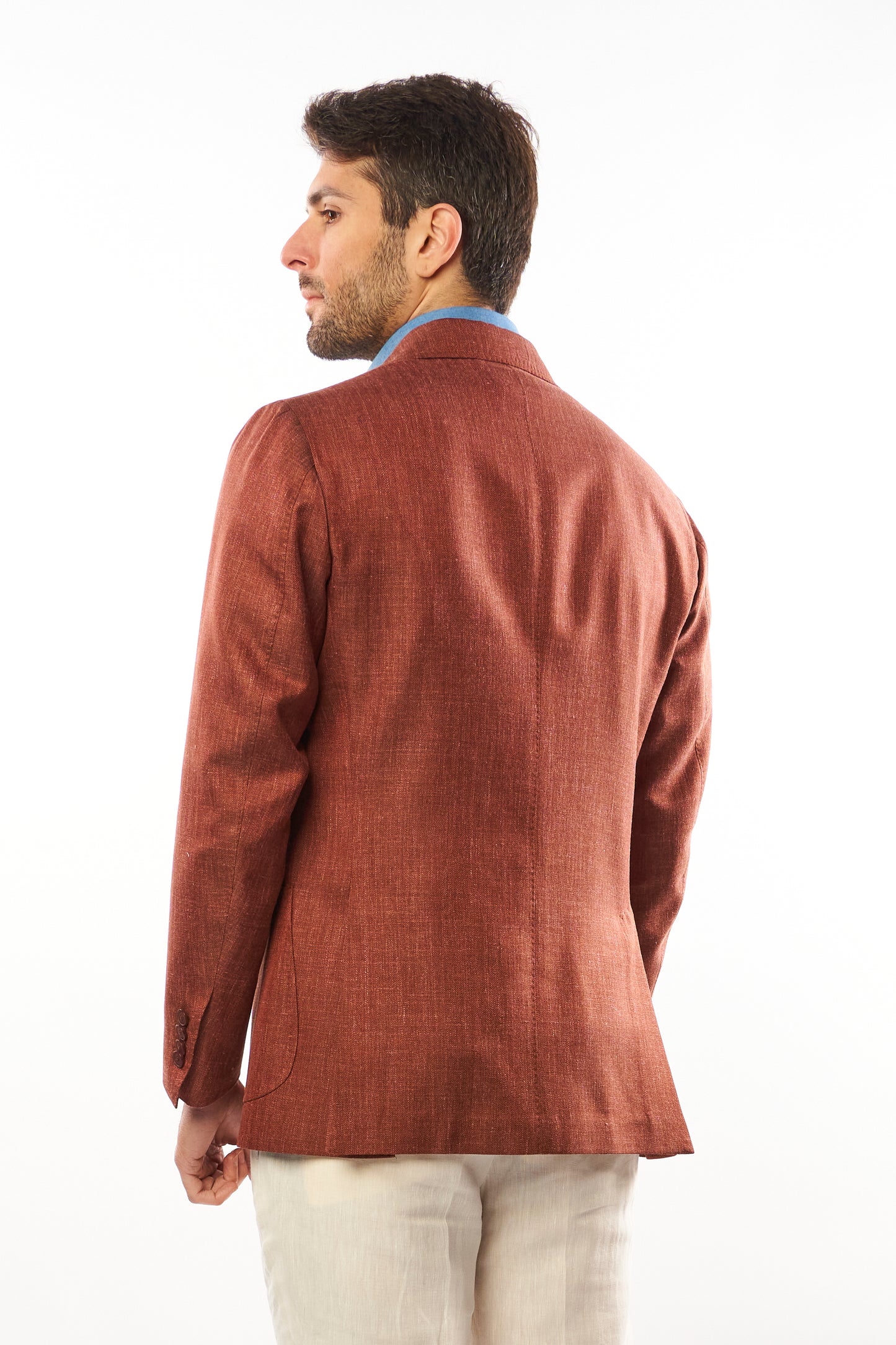 Giacca Nisida in Lino – Ruggine