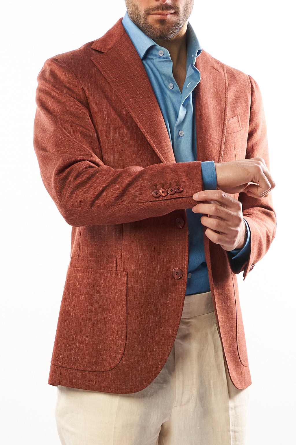 Giacca Nisida in Lino – Ruggine