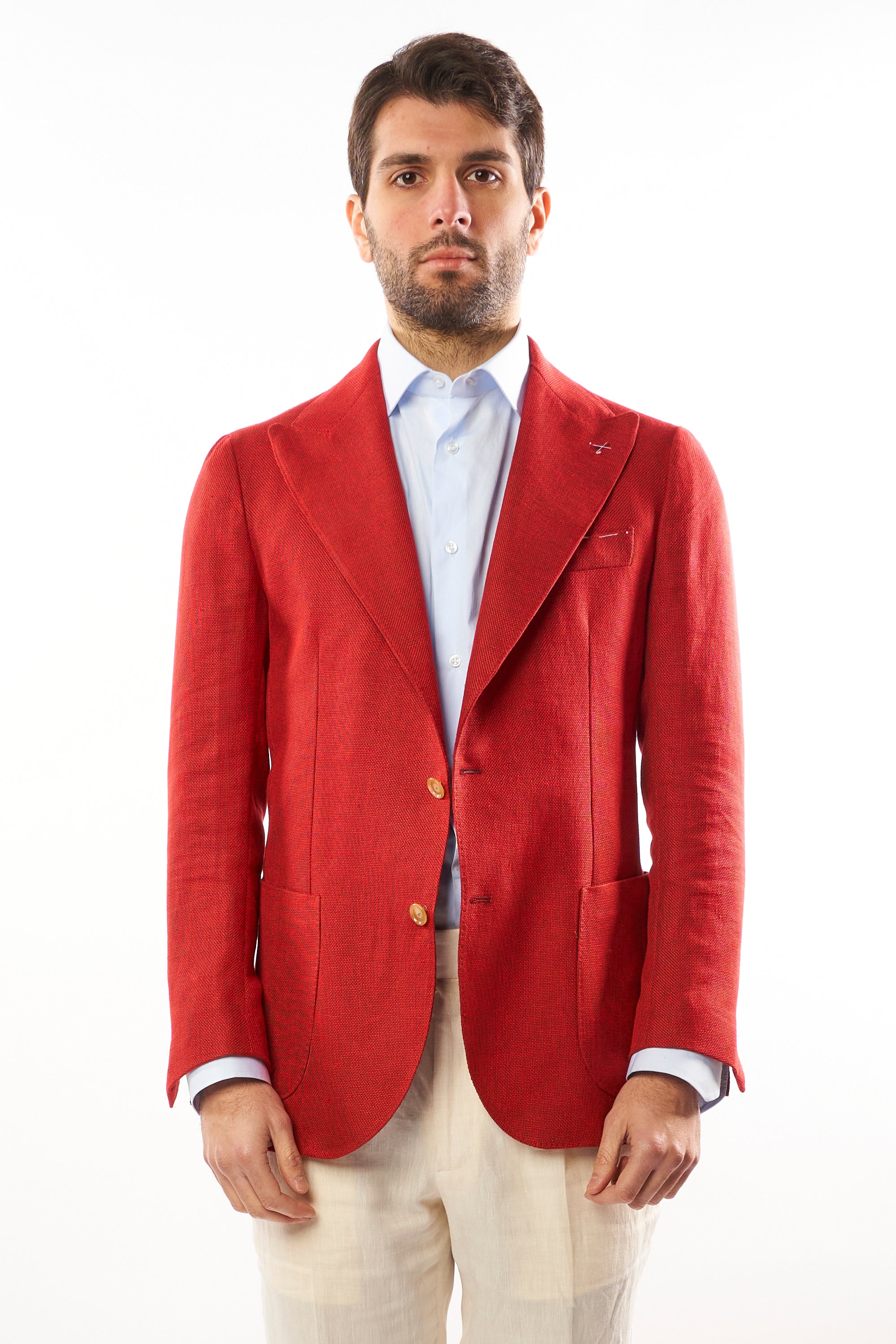 Giacca Nisida in Lino – Rossa