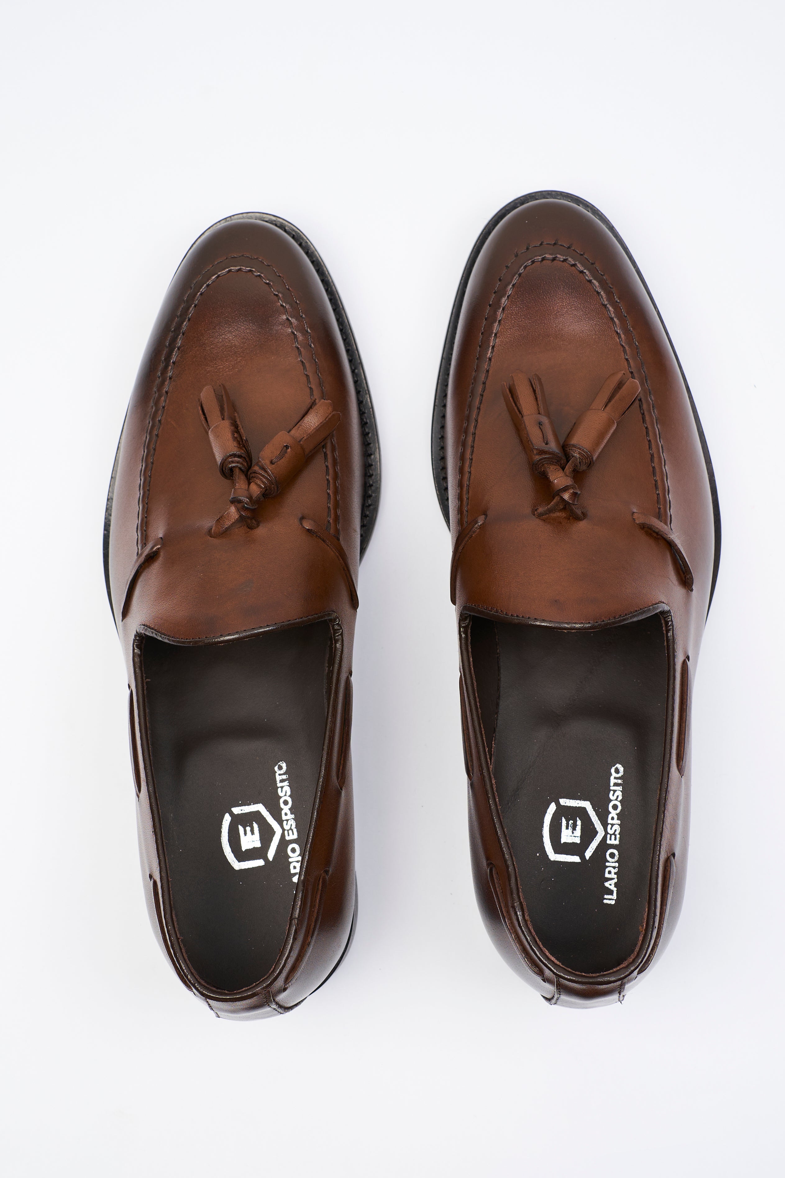 Mocassino in Pelle Marrone con Nappine