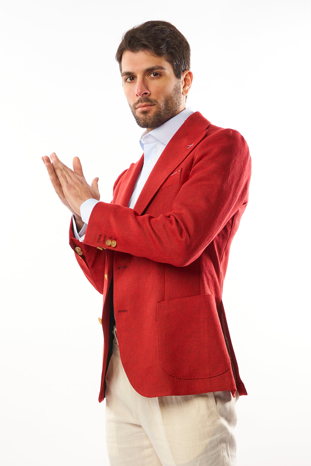 Giacca Nisida in Lino – Rossa