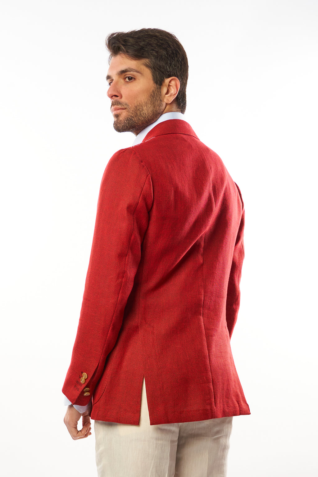 Giacca Nisida in Lino – Rossa