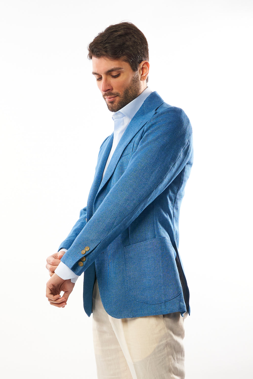 Giacca Nisida in Lino – Azzurra