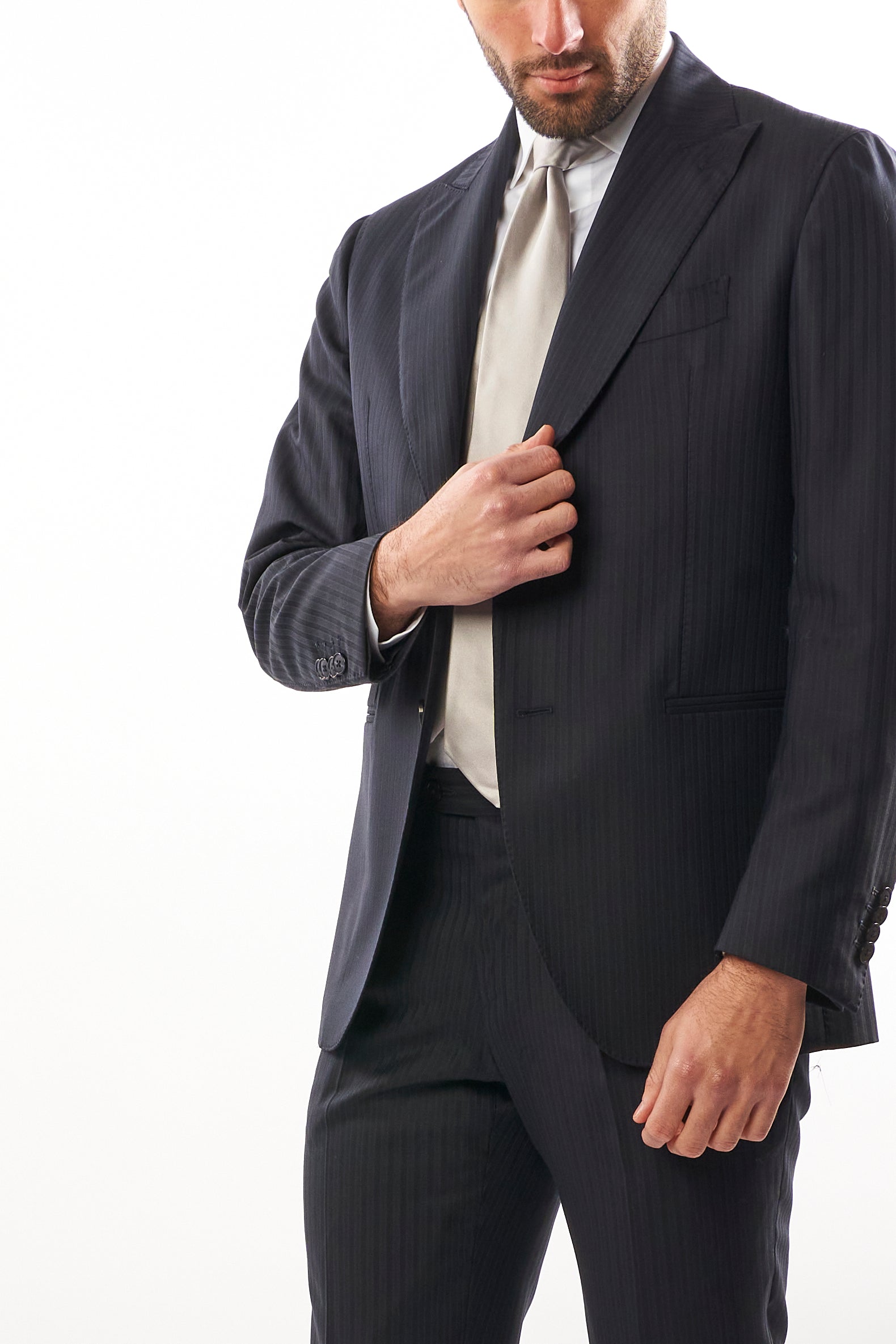 Abito Amalfi Tasmania Spigato - Blu Navy su Blu