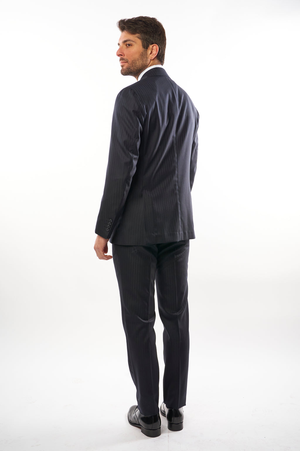 Abito Amalfi Tasmania Spigato - Blu Navy su Blu