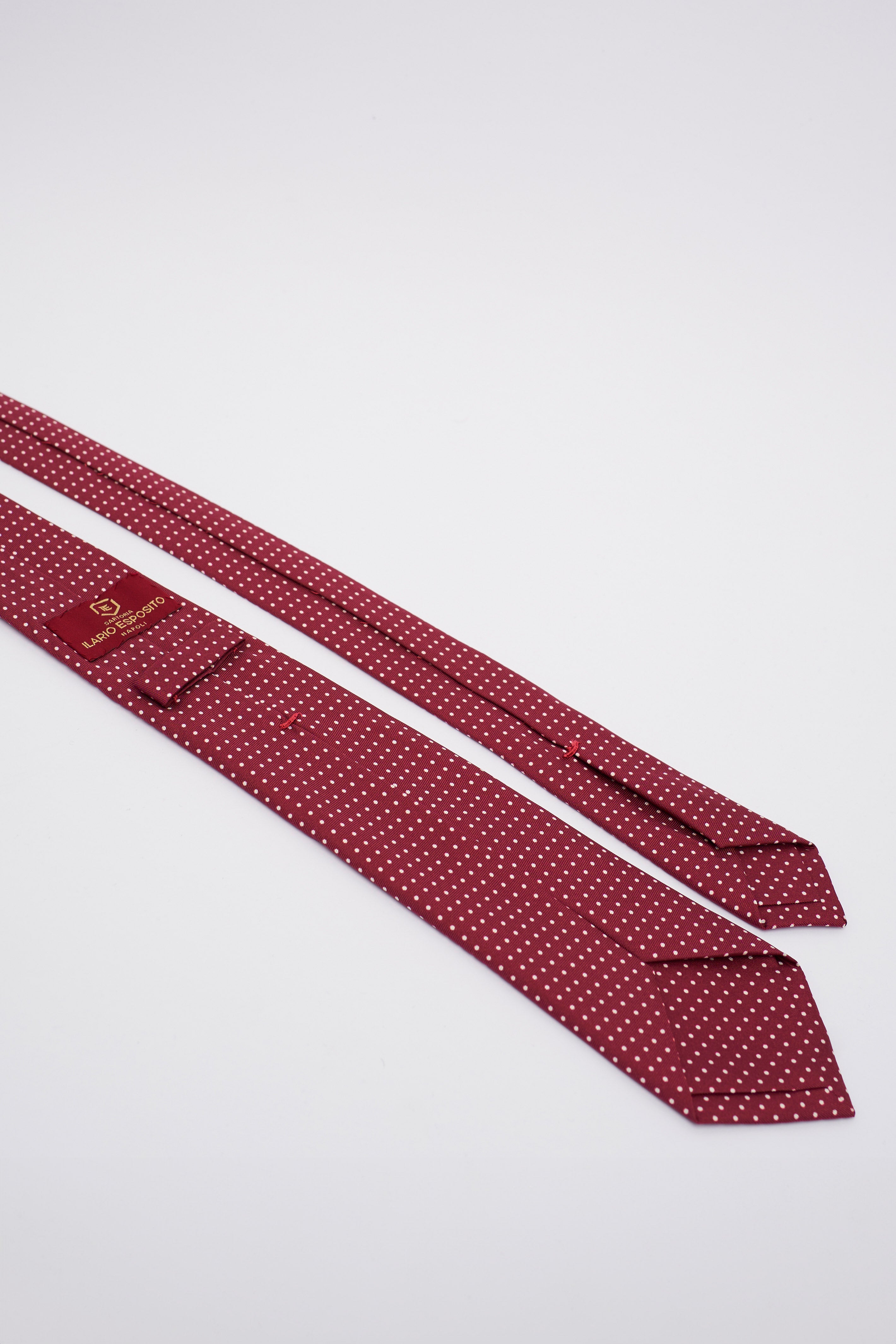 Cravatta Bordeaux a Pois Bianchi