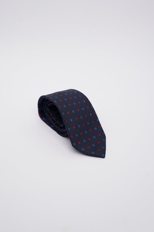Cravatta in Seta Blu Scuro