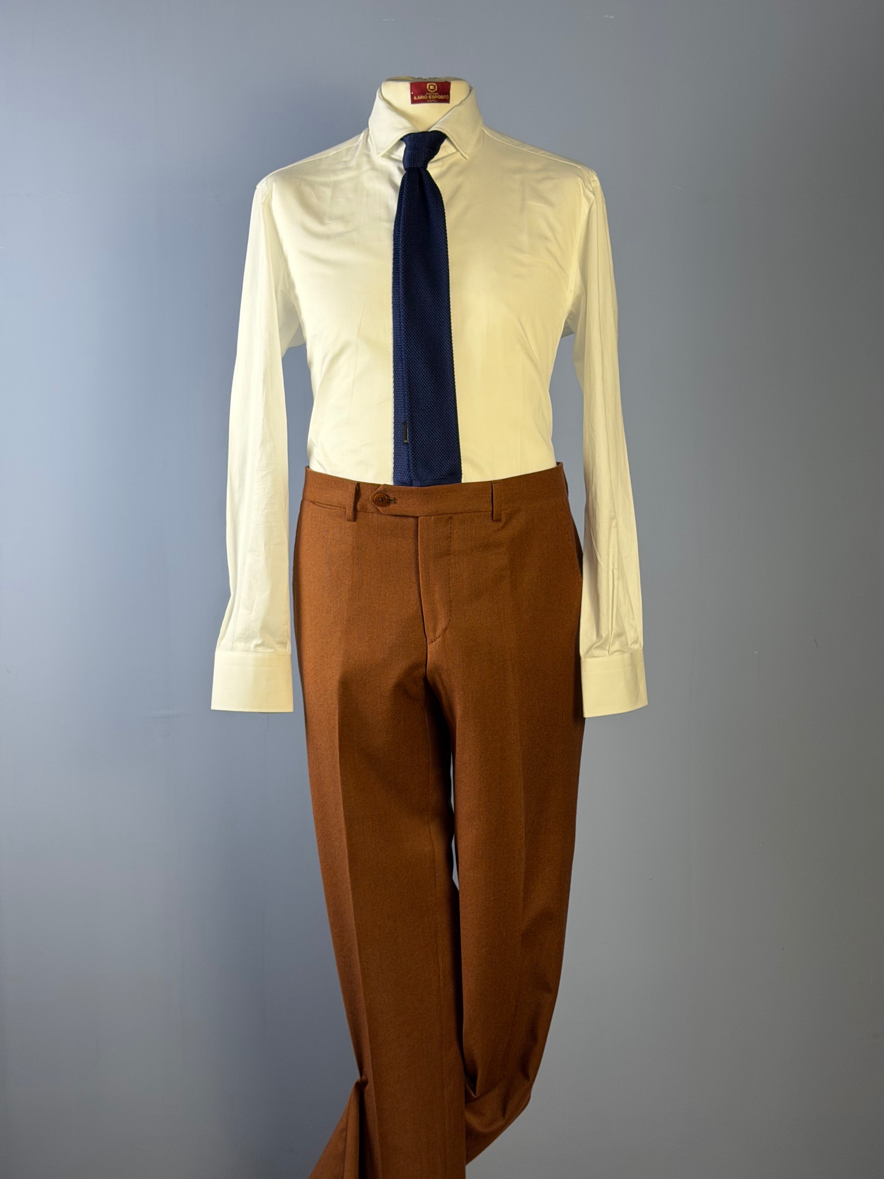 Pantaloni in Flanella-Ruggine